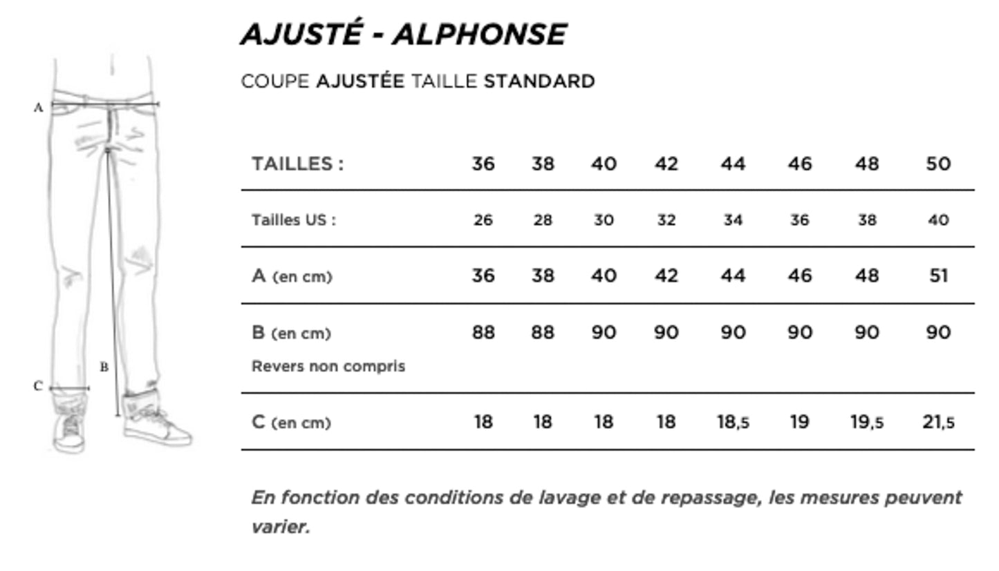 Jean droit ajusté Laine Française - Alphonse