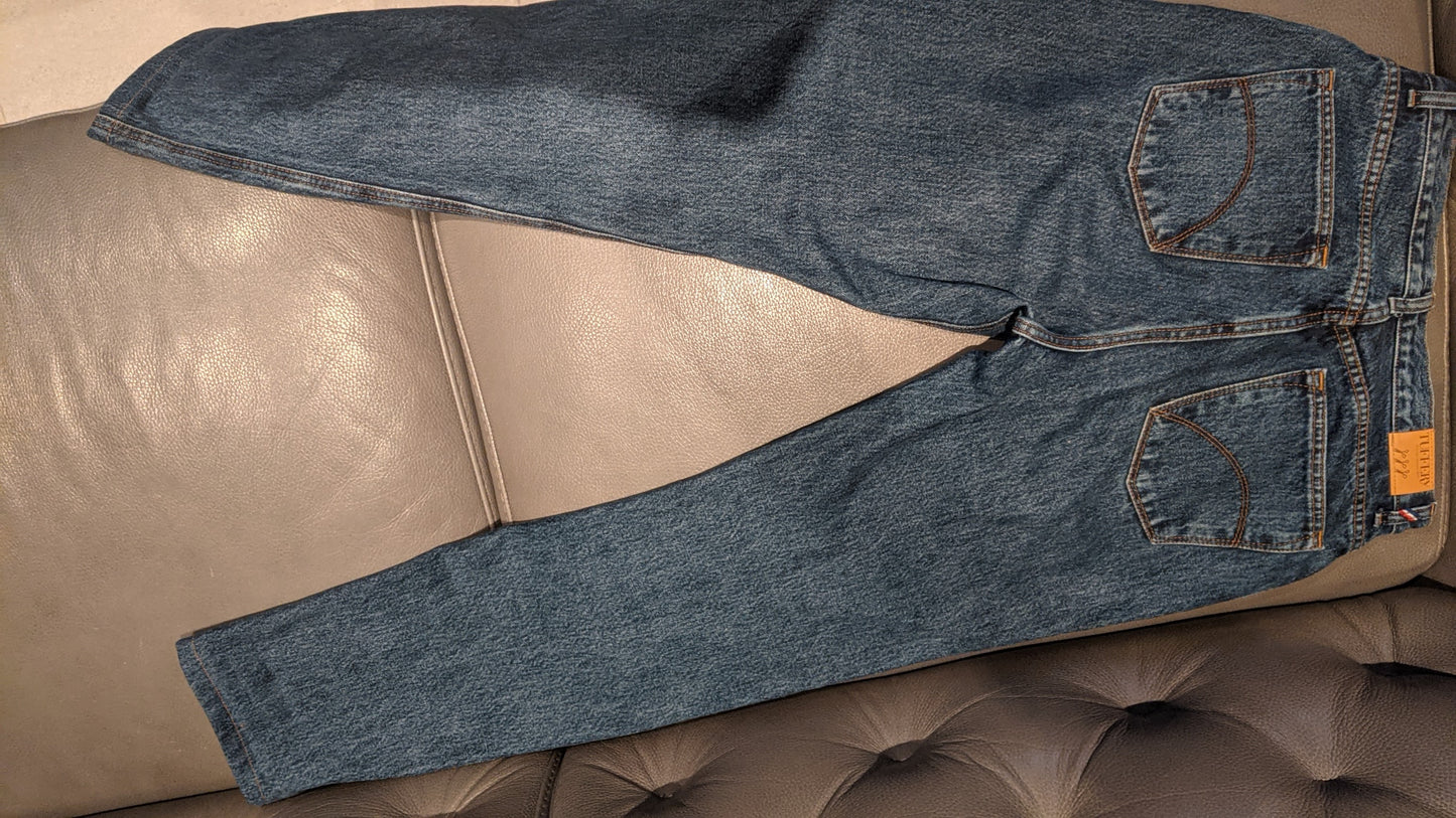 Jean droit taille haute stonewashed - Apolline