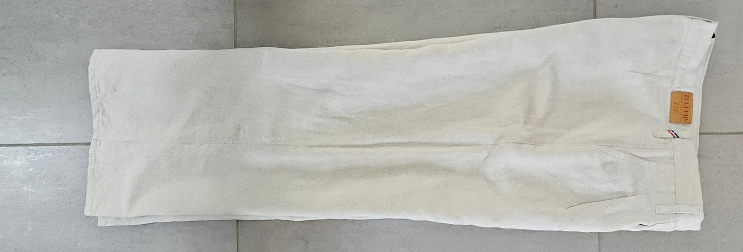 Pantalon femme droit taille haute Chanvre Naturel - Gabi