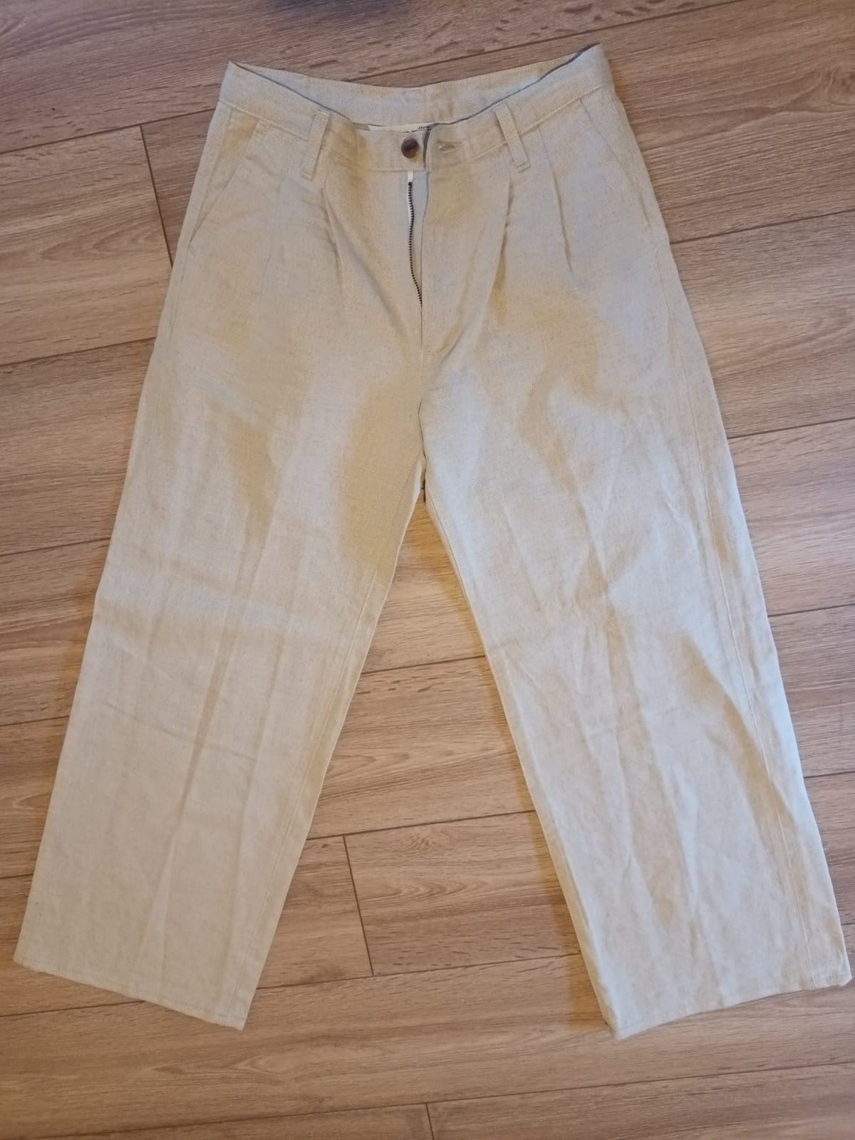 Pantalon femme droit taille haute Chanvre Naturel - Gabi