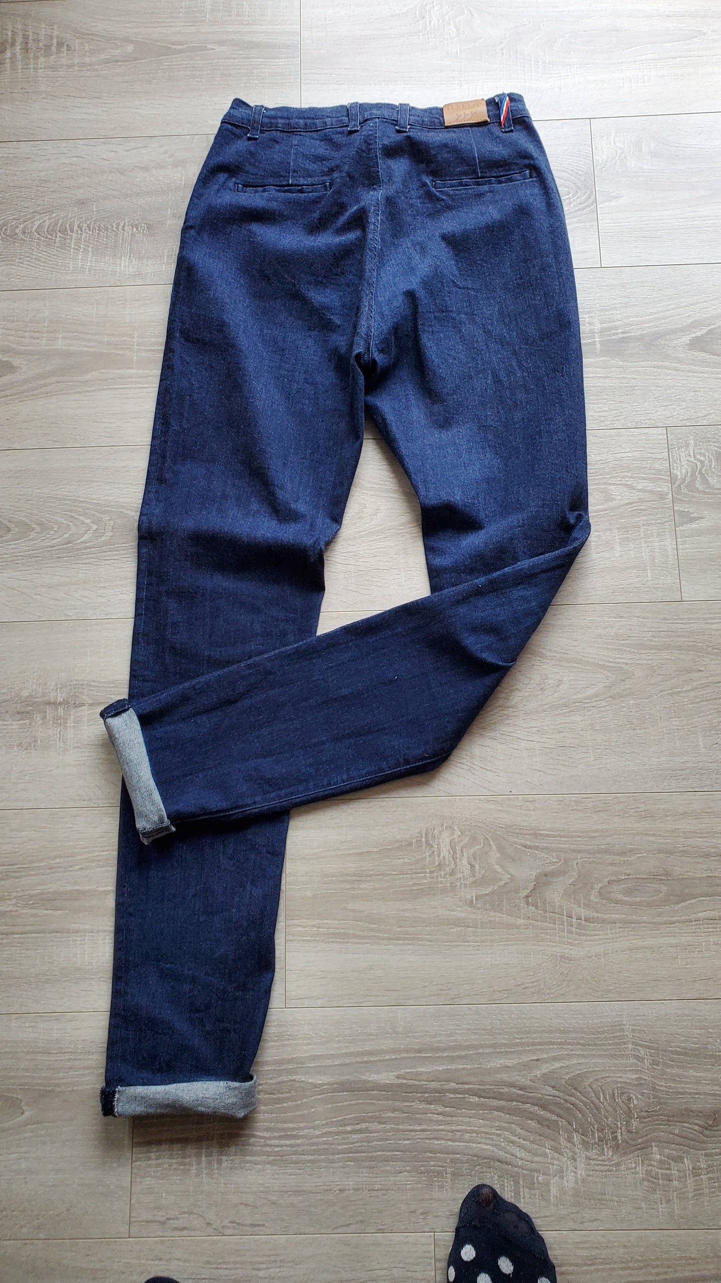 Chino ajusté taille haute Brut Coton Bio - Léonie
