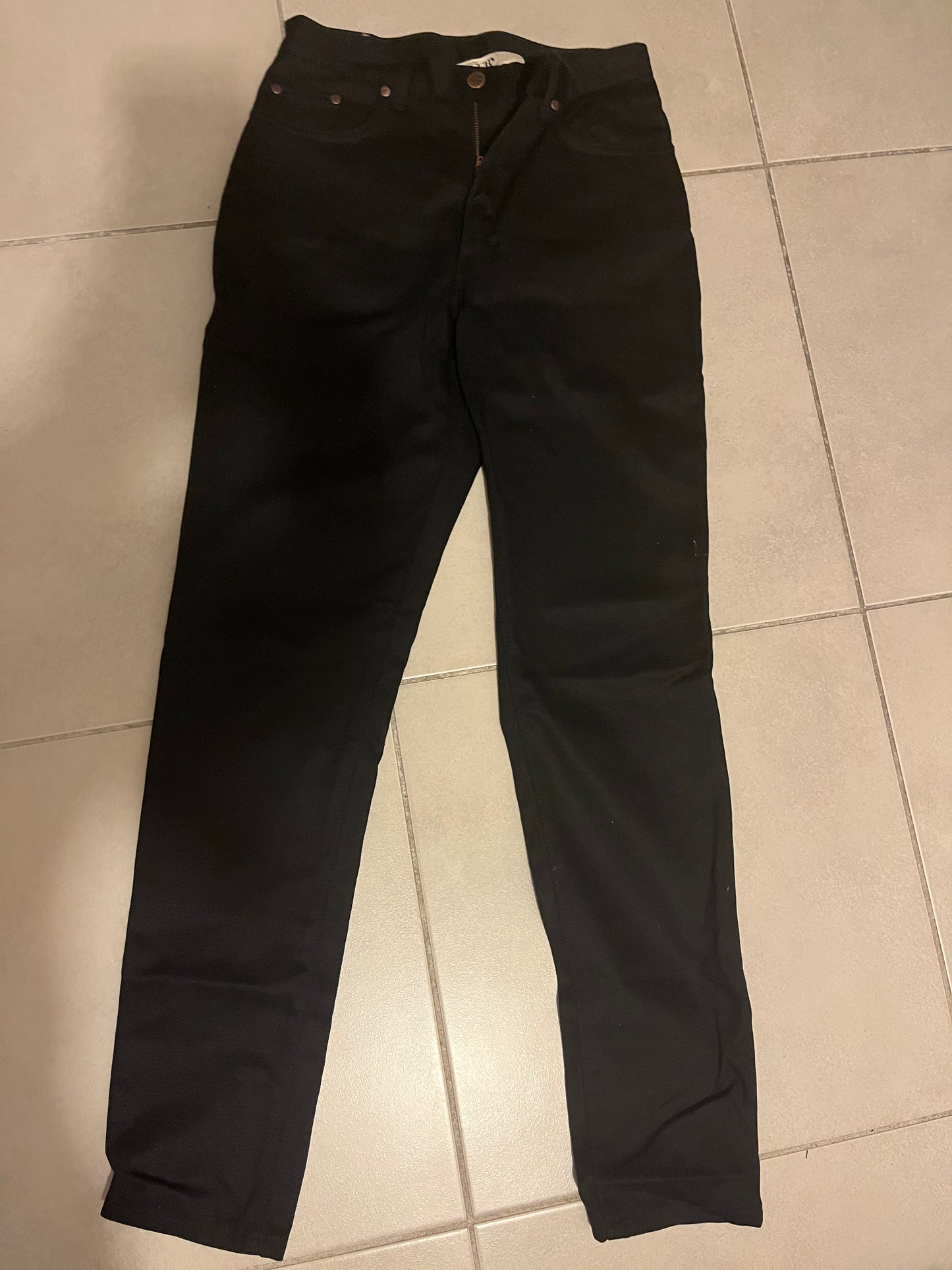 Jean femme droit taille haute Noir - Apolline