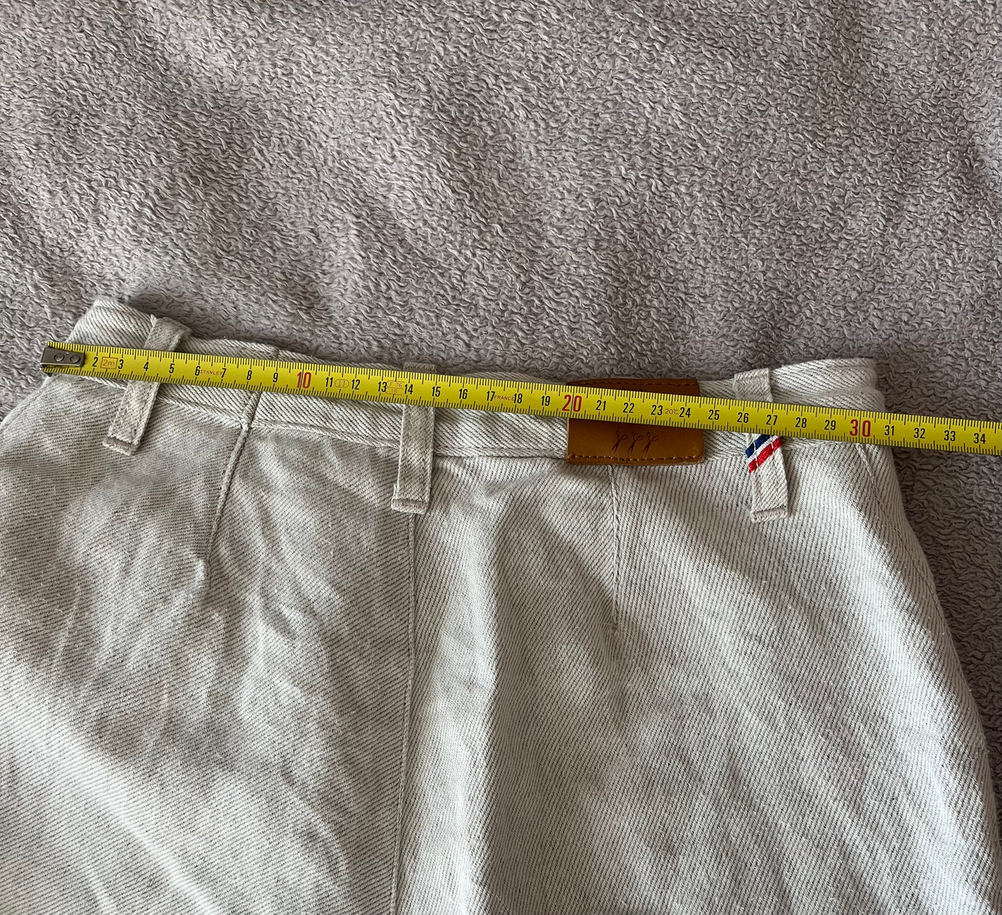 Pantalon femme droit taille haute Chanvre Naturel - Gabi