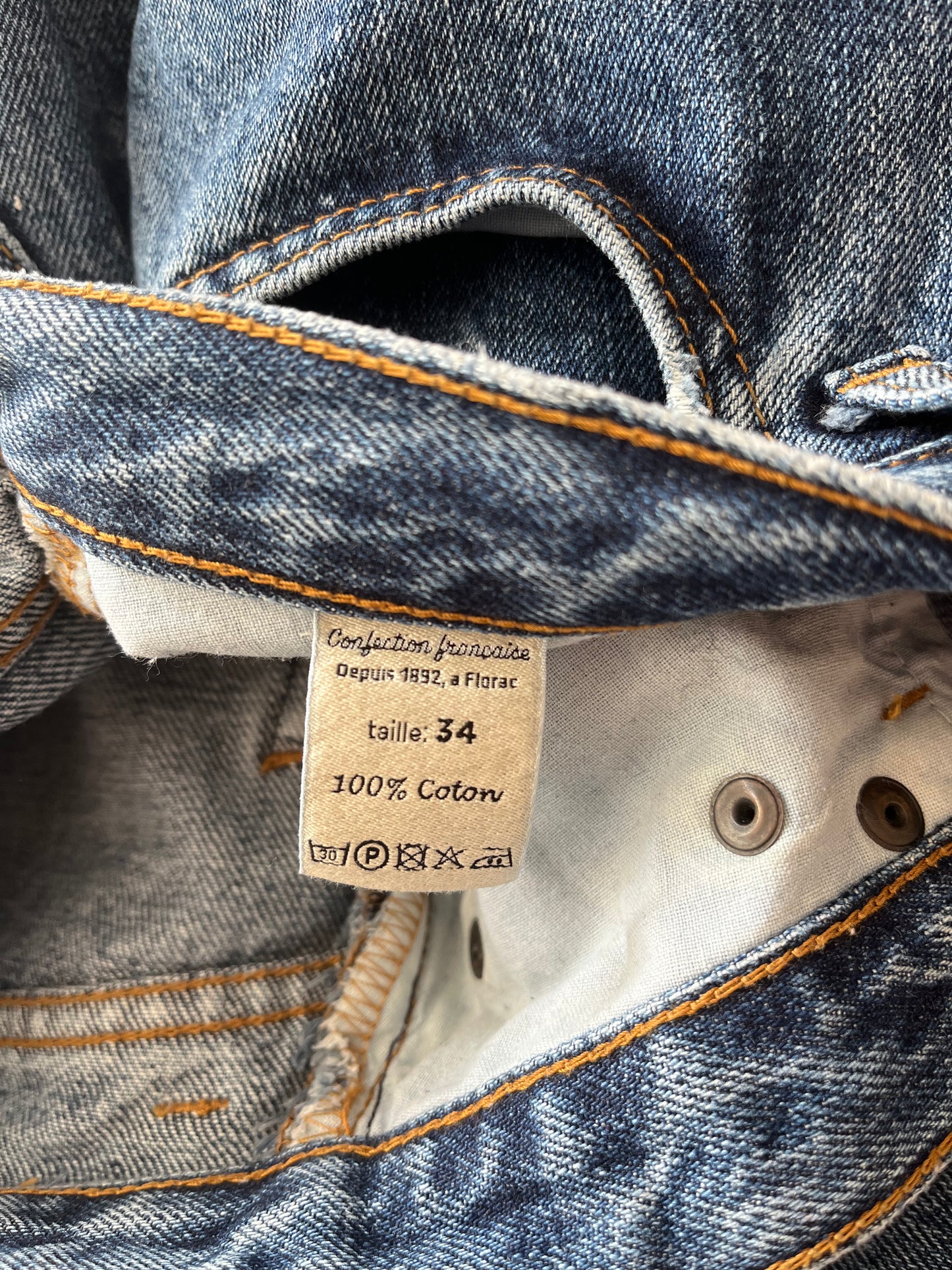 Jean droit taille haute clair – Apolline