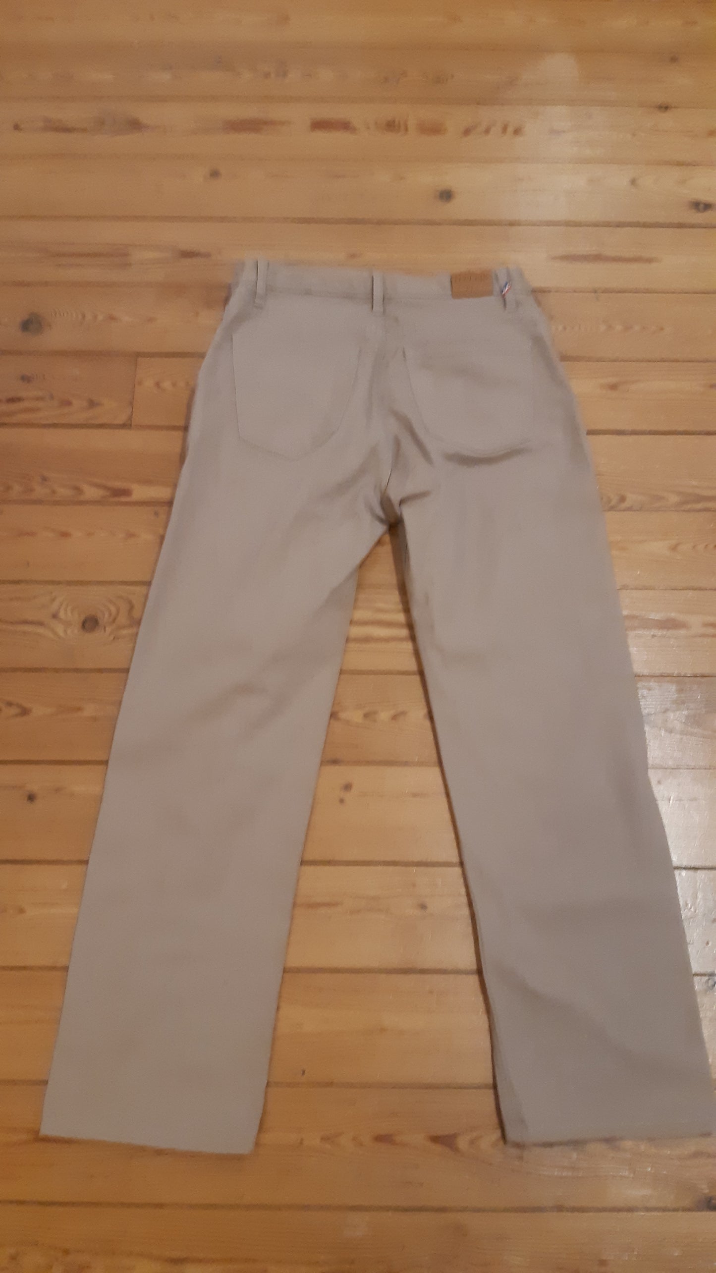 Jean droit taille haute beige - Apolline