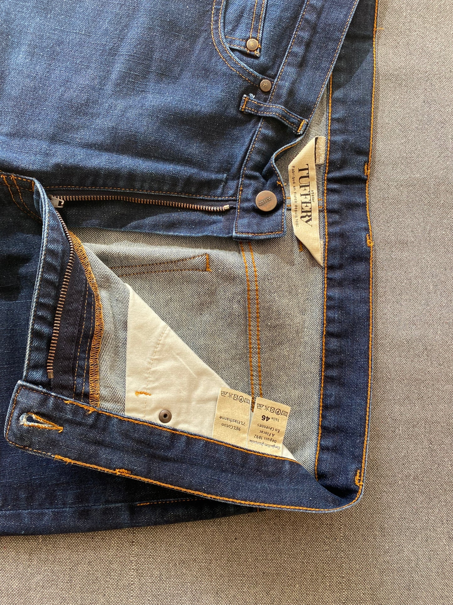 Jean droit taille haute Flex brut - Célestin