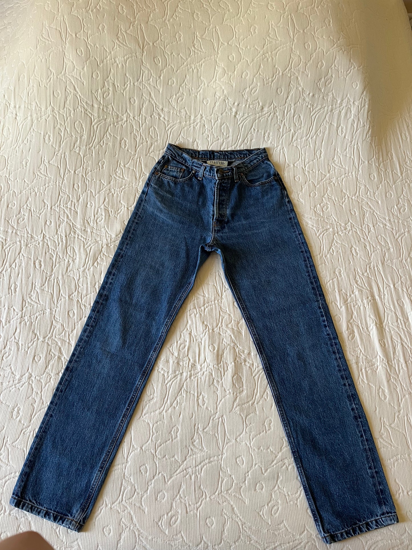 Jean droit taille haute stonewashed - Apolline