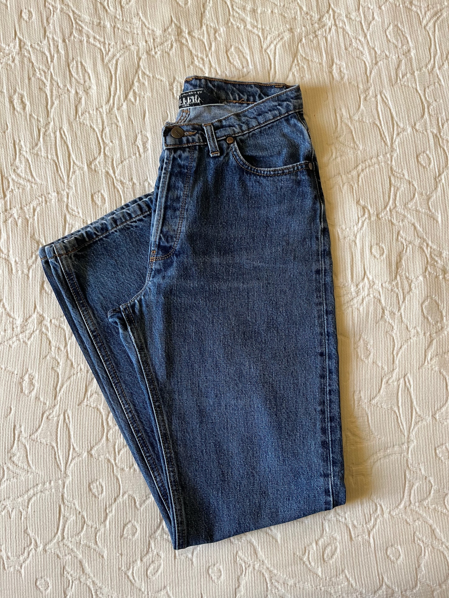 Jean droit taille haute stonewashed - Apolline