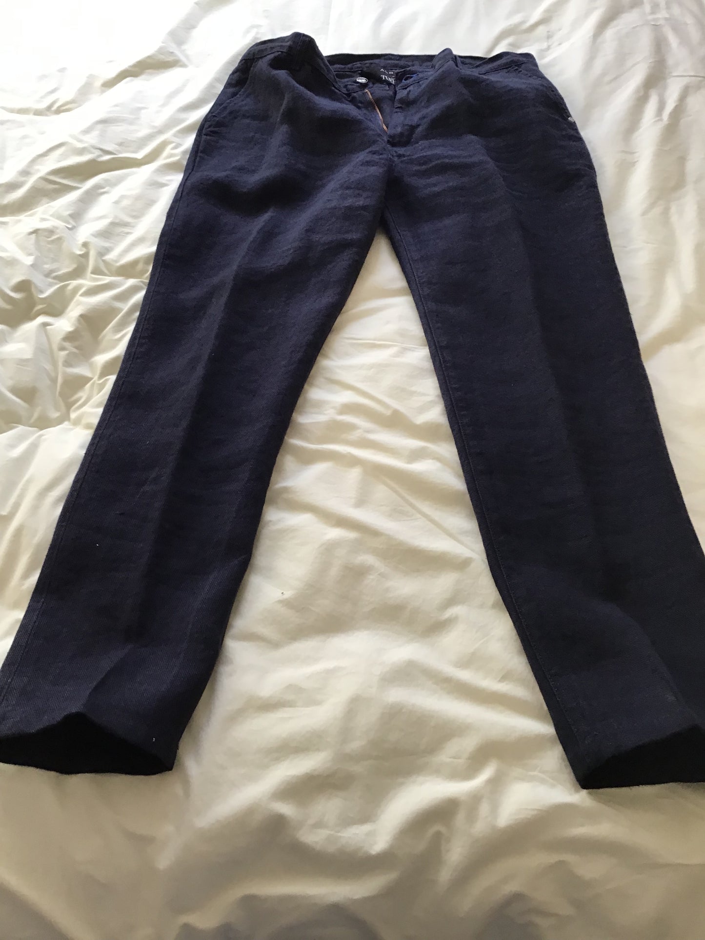 Chino ajusté taille haute Alpine 100% Lin Français - Léonie