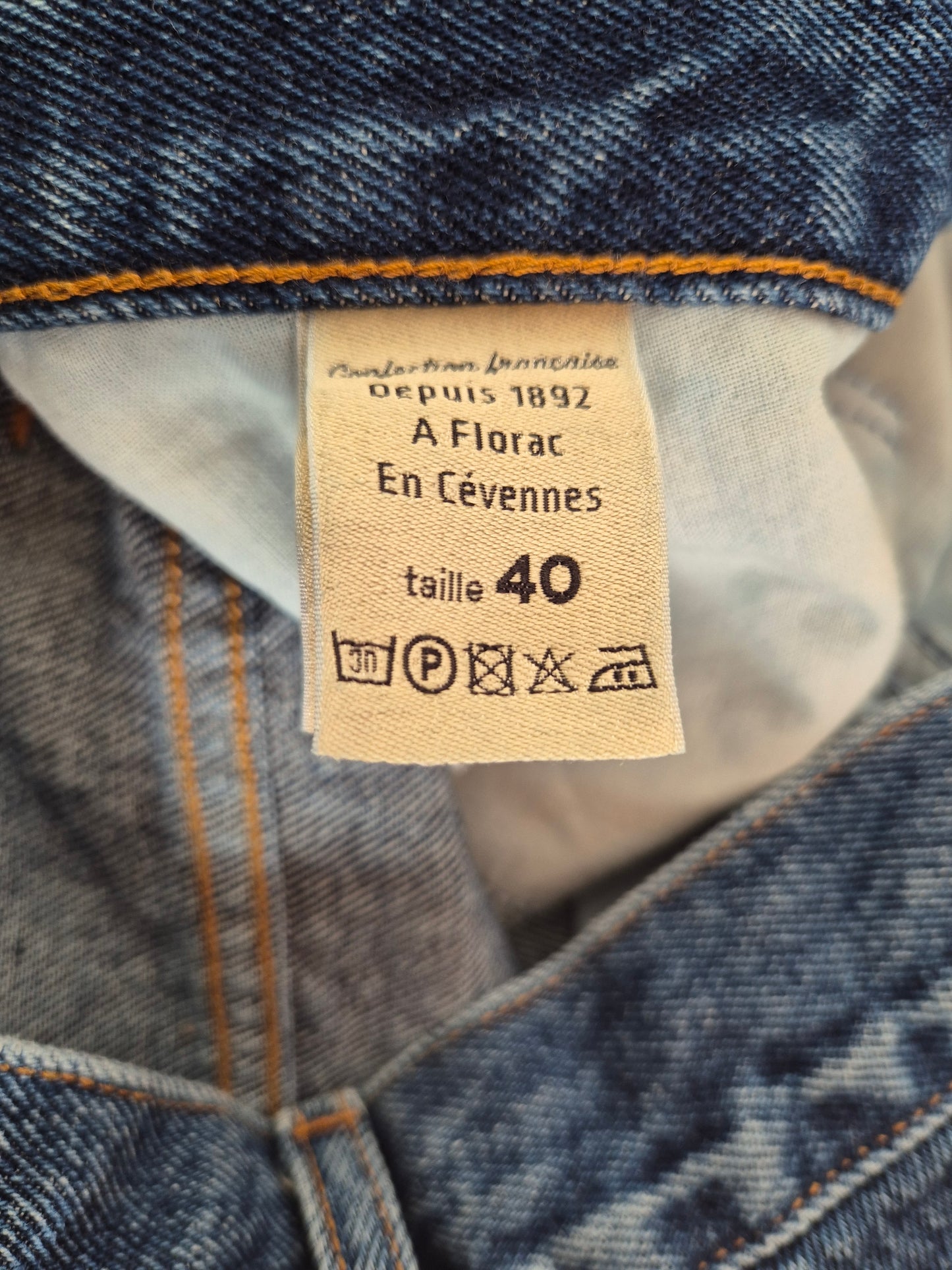 Jean homme droit taille haute Stonewashed - Célestin