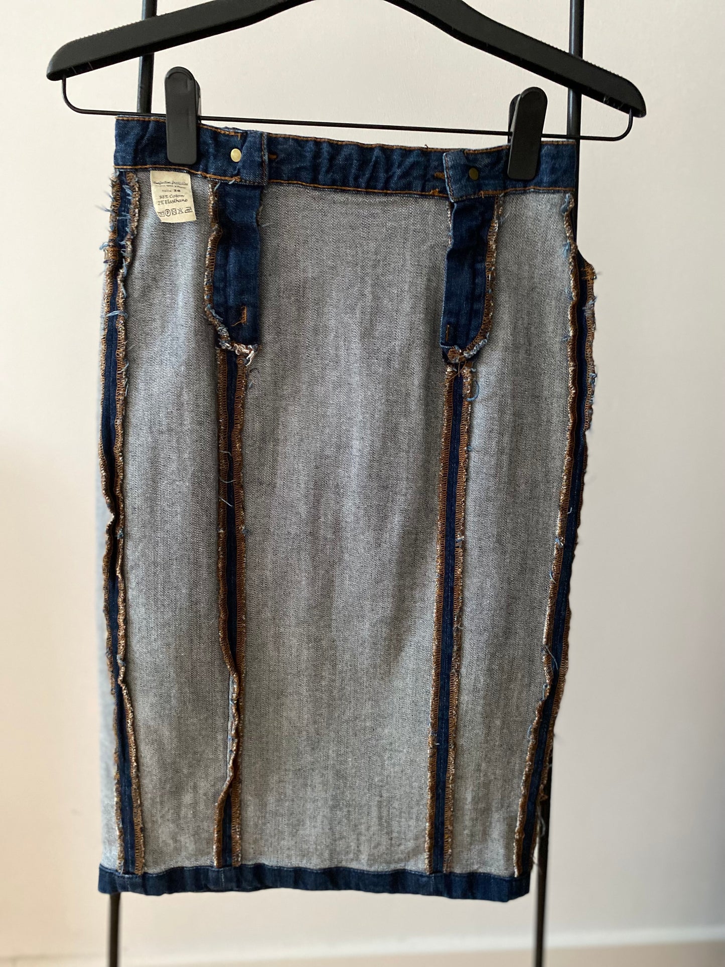 Jupe en jean crayon taille haute Coton Bio - Agathe