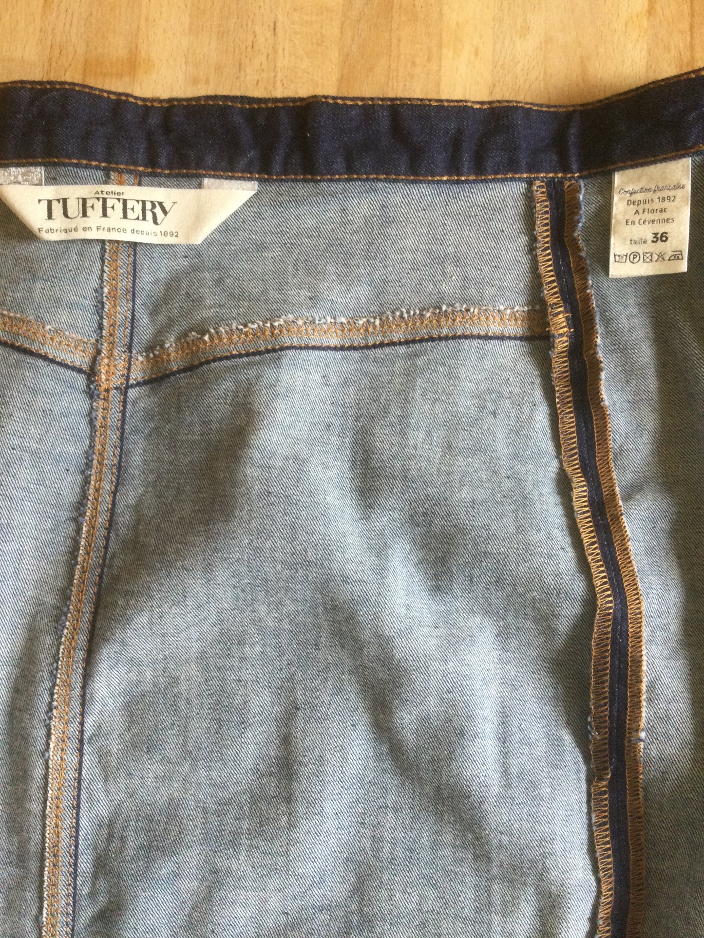Jupe en jean crayon taille haute Coton Bio - Agathe