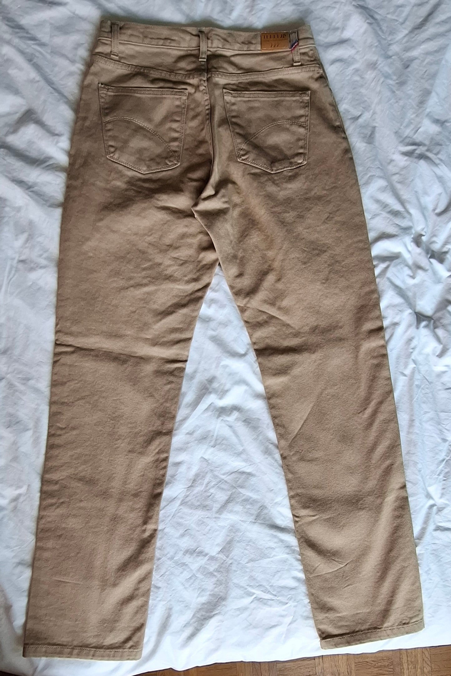 Jean droit taille haute beige - Apolline