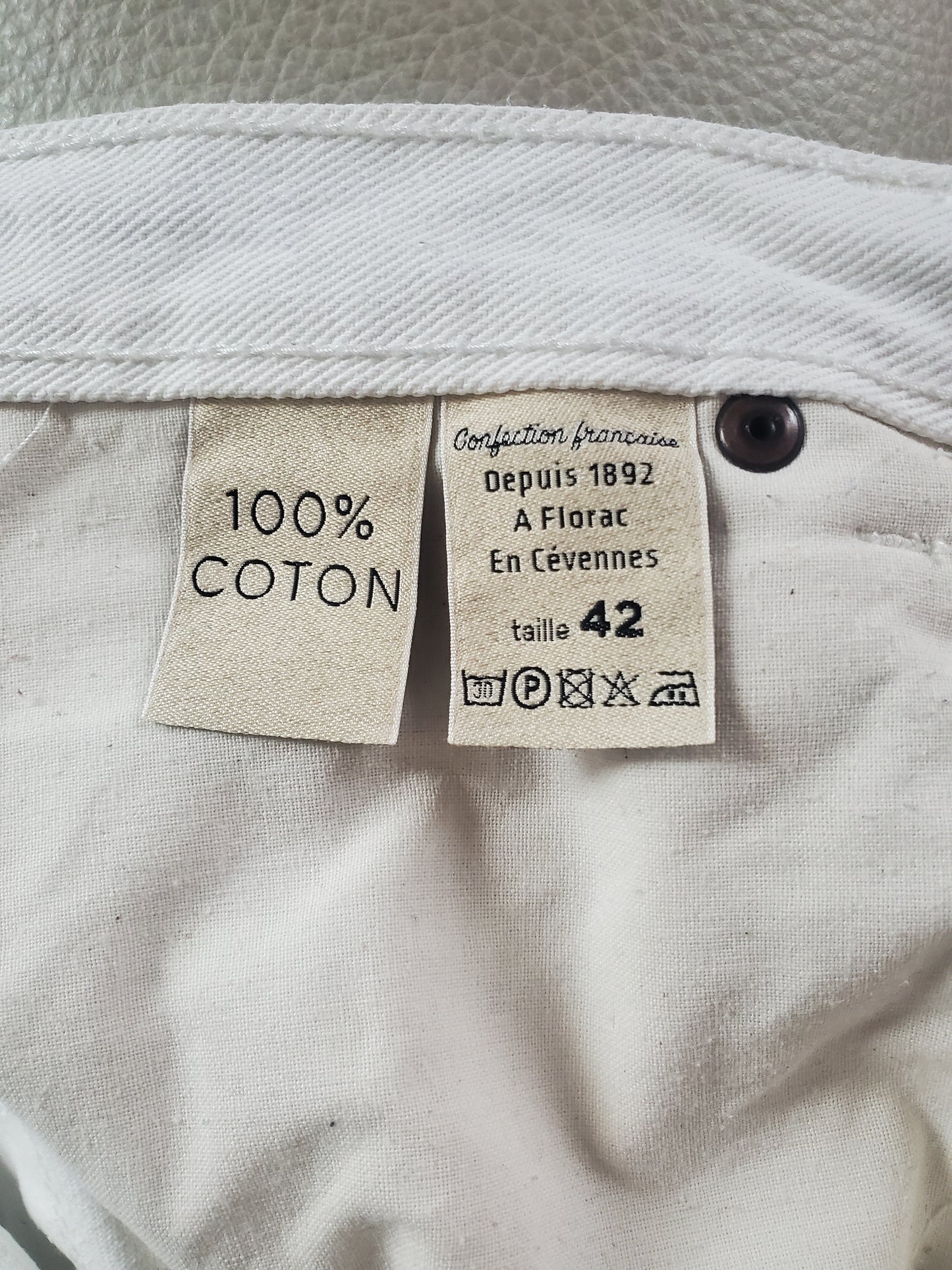 Jean mom taille haute blanc - Marthe