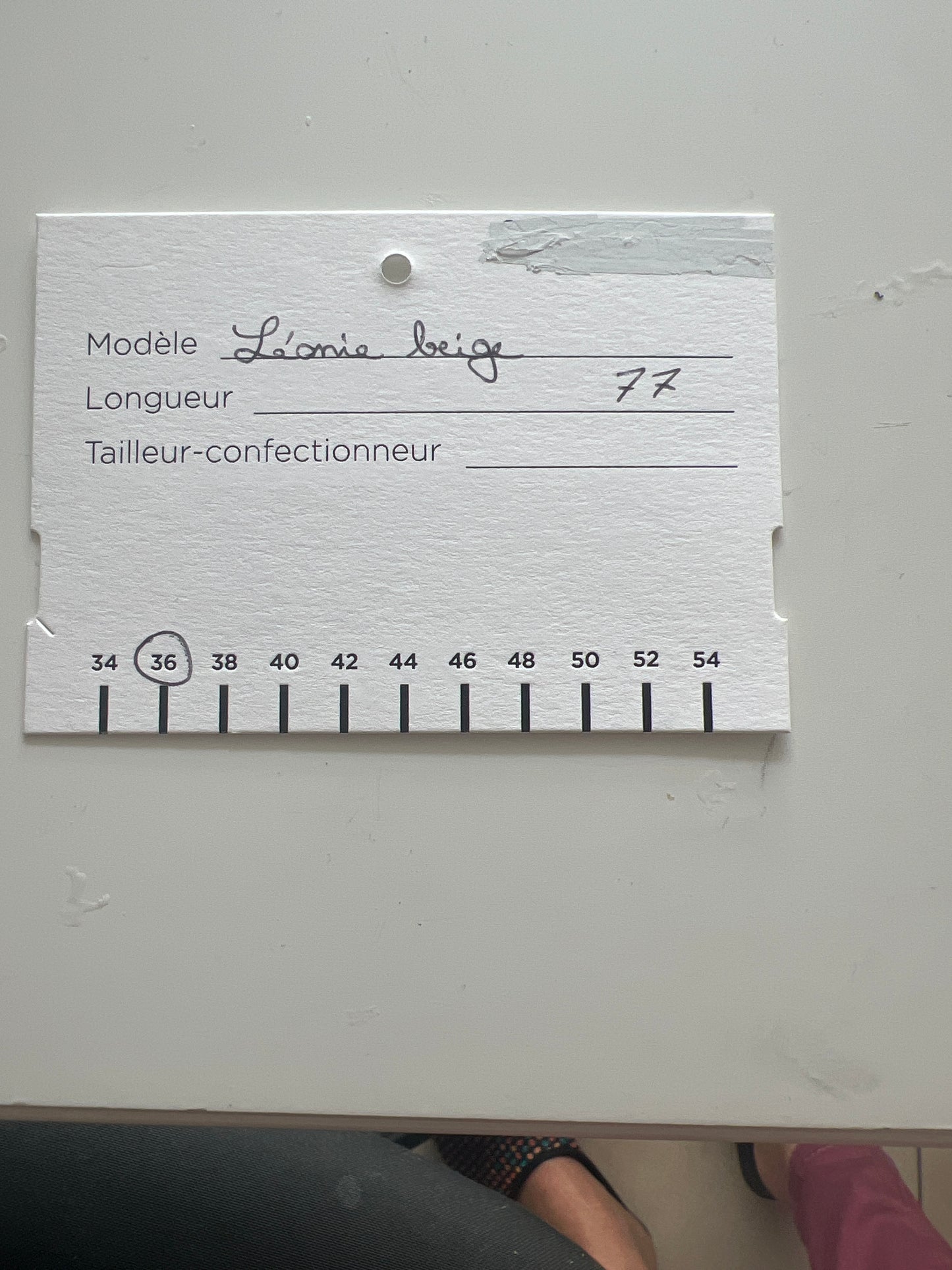 Chino femme ajusté taille haute Beige - Léonie