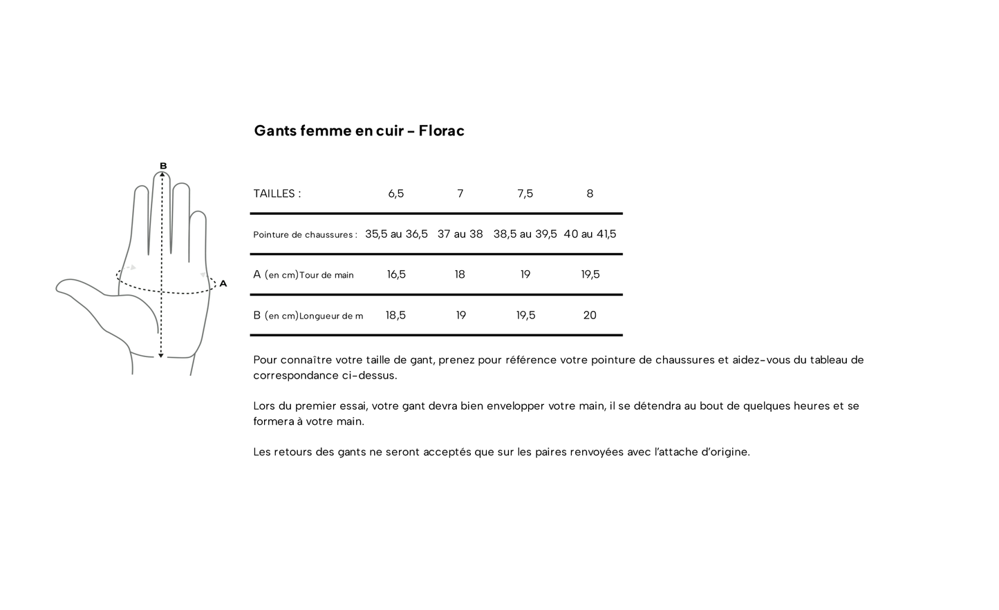 Gants femme en cuir noir et jean doublé cachemire
