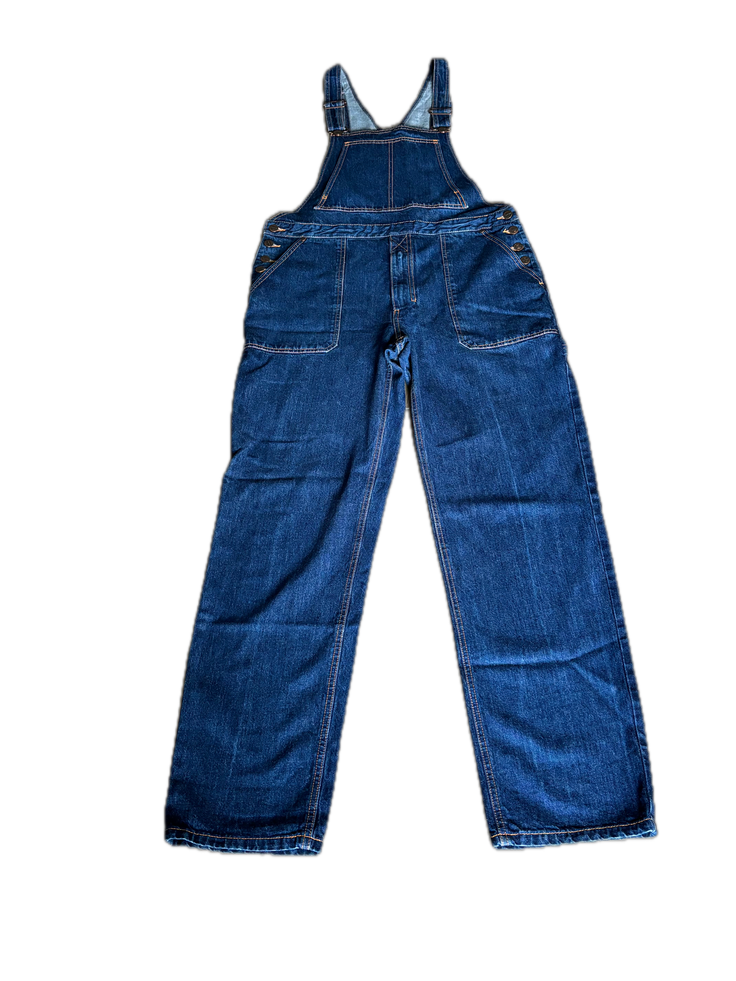 Salopette jean bio indigo naturel - André