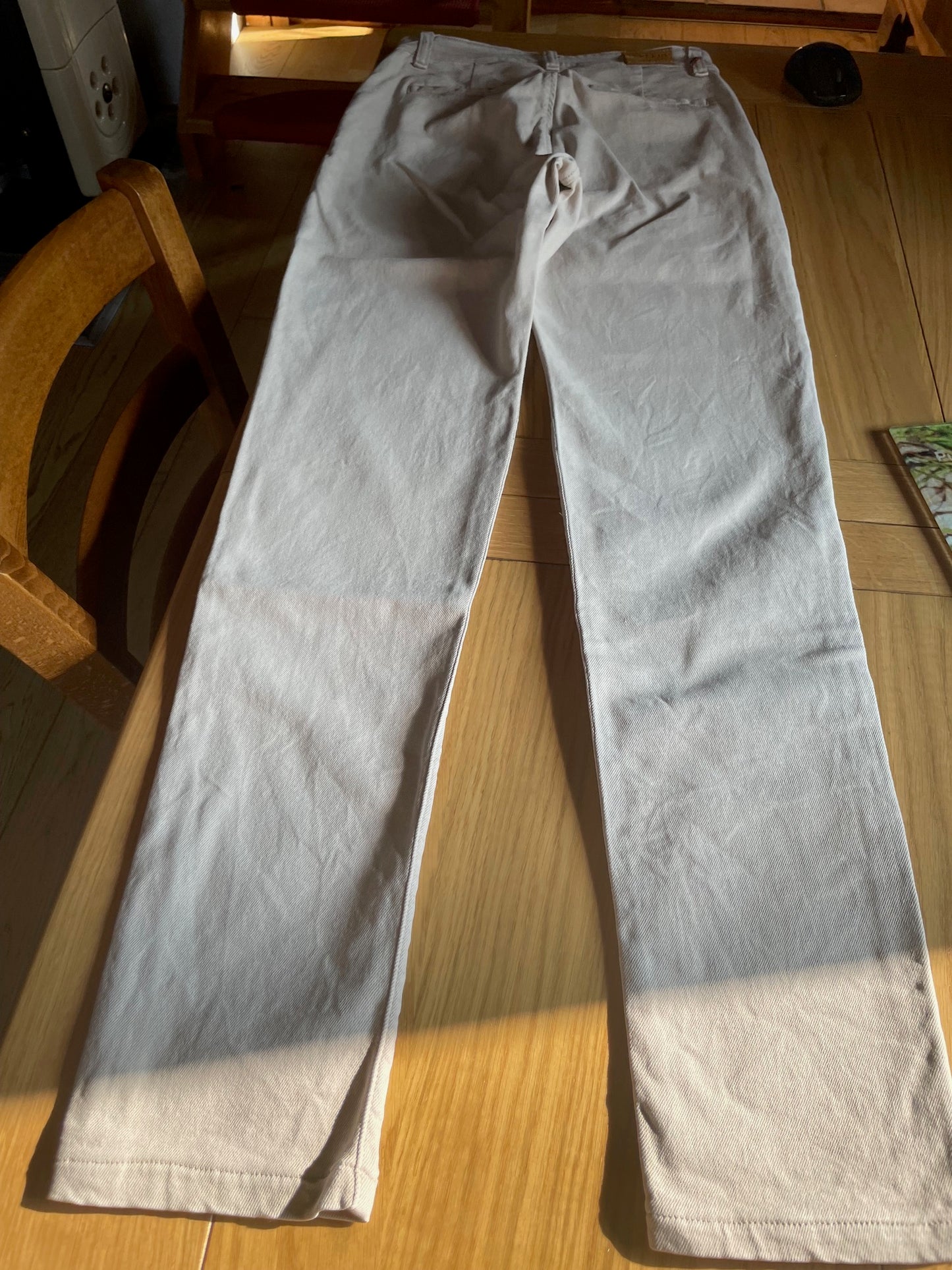 Chino femme ajusté taille haute Beige - Léonie