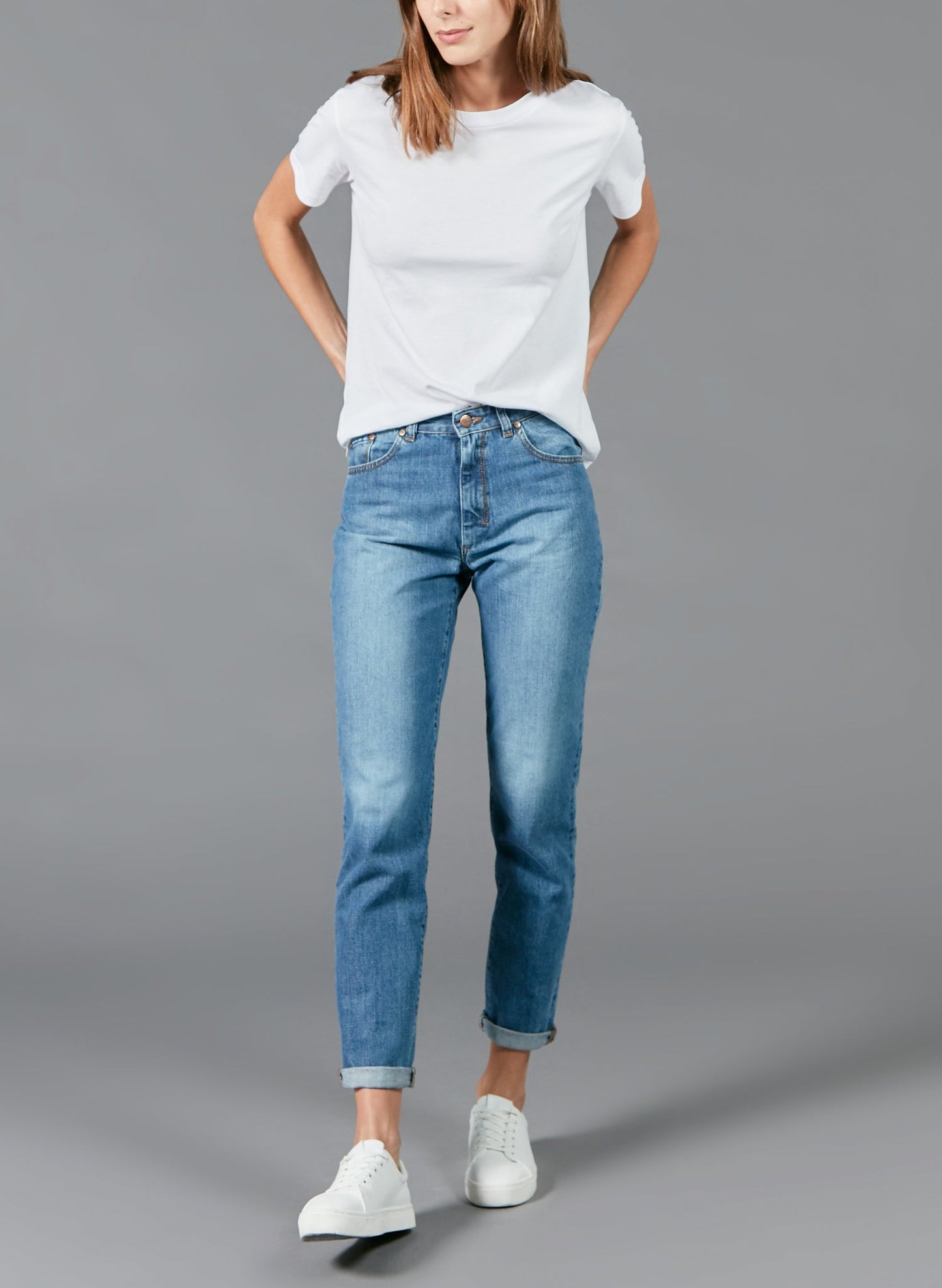 Jean mom taille haute Clair - Marthe