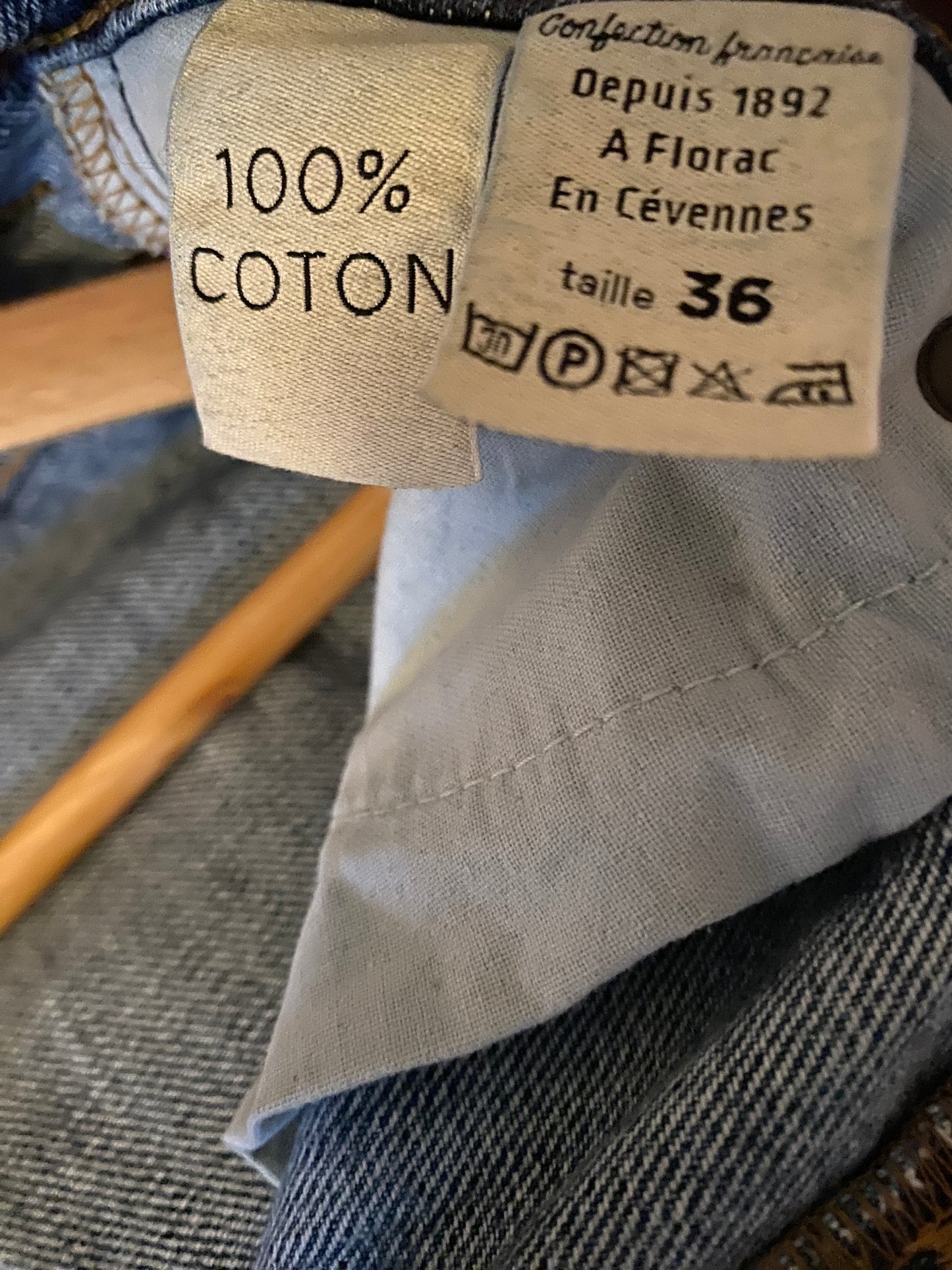 Jean femme droit taille haute Stonewashed - Apoline