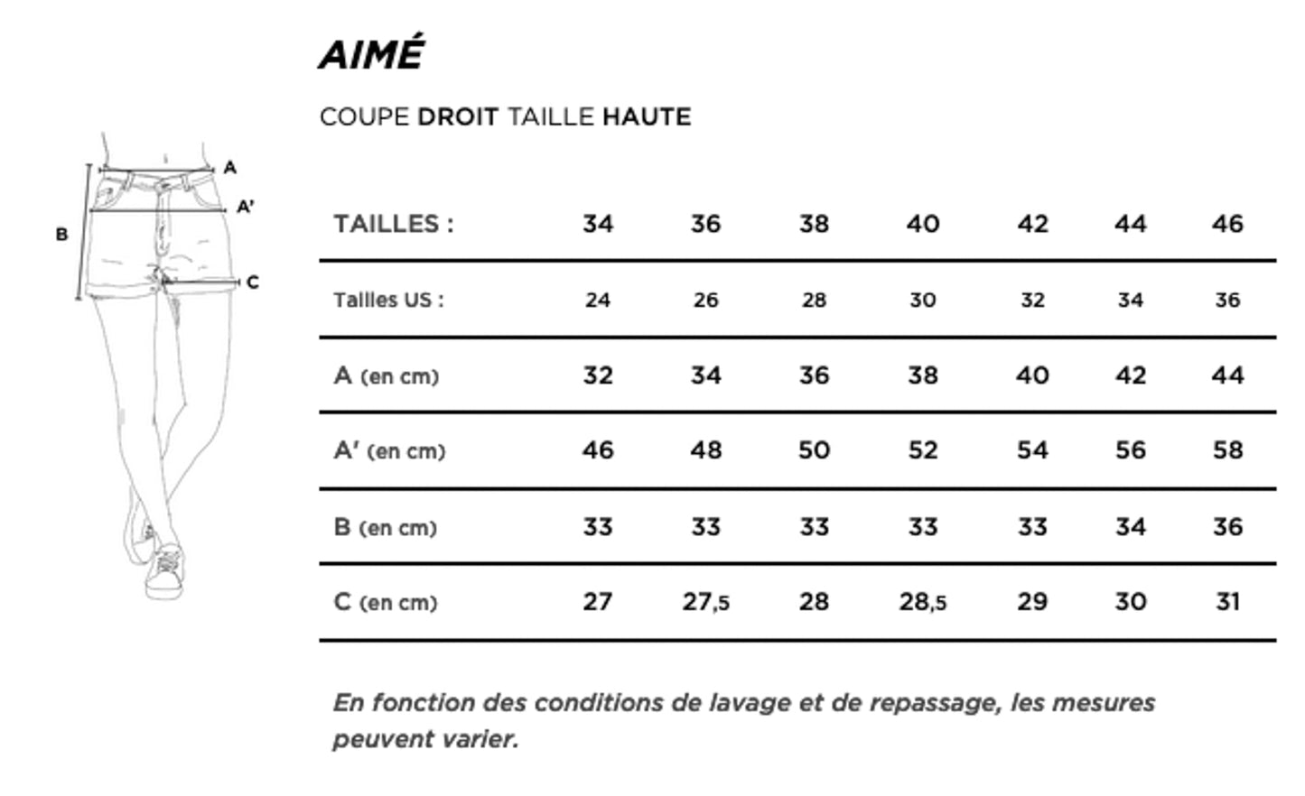 Short en jean taille haute - Aimé