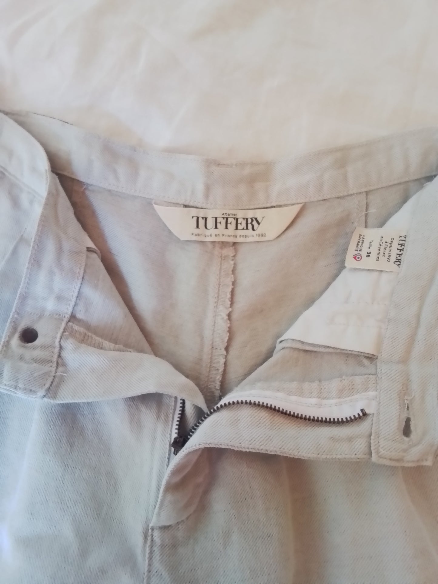 Pantalon femme droit taille haute naturel - Gabi