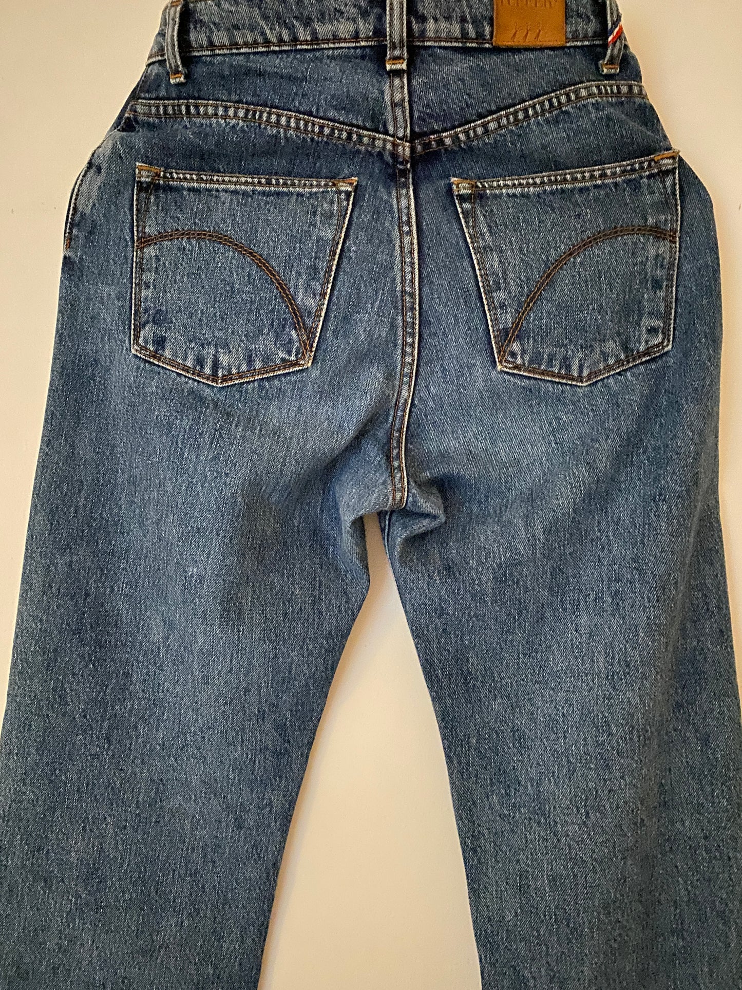 Jean femme droit taille haute Stonewashed - Apoline