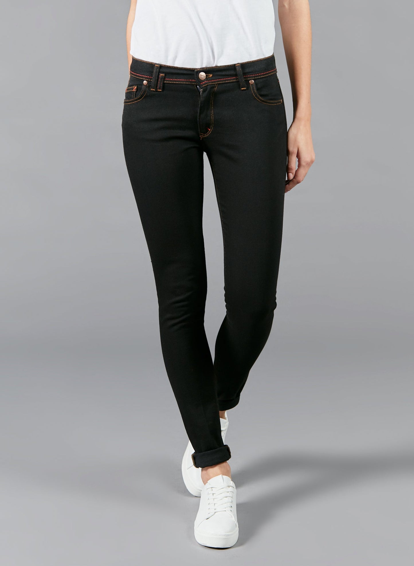 Jean slim taille standard Noir - Mathilde