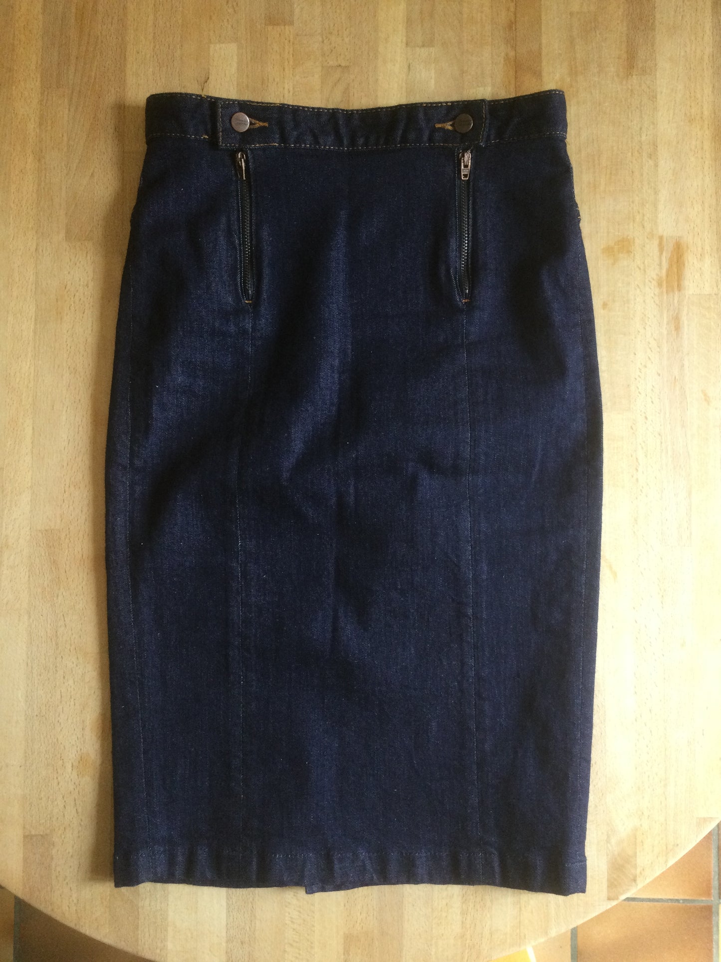 Jupe en jean crayon taille haute Coton Bio - Agathe