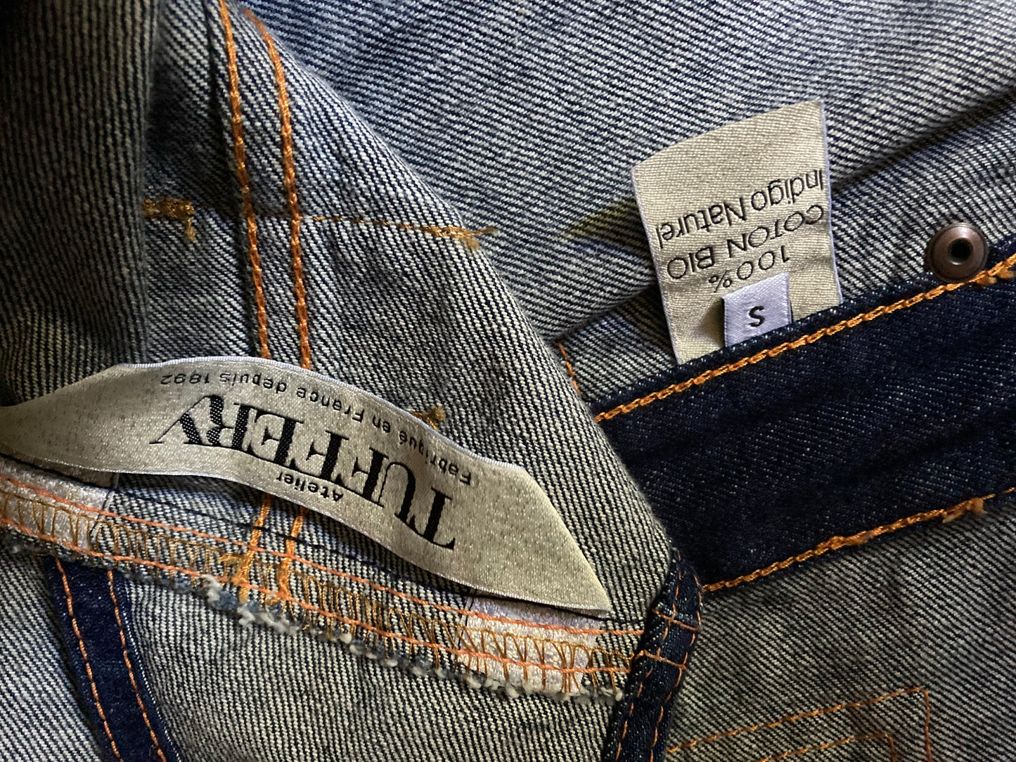 Salopette jean bio indigo naturel - André