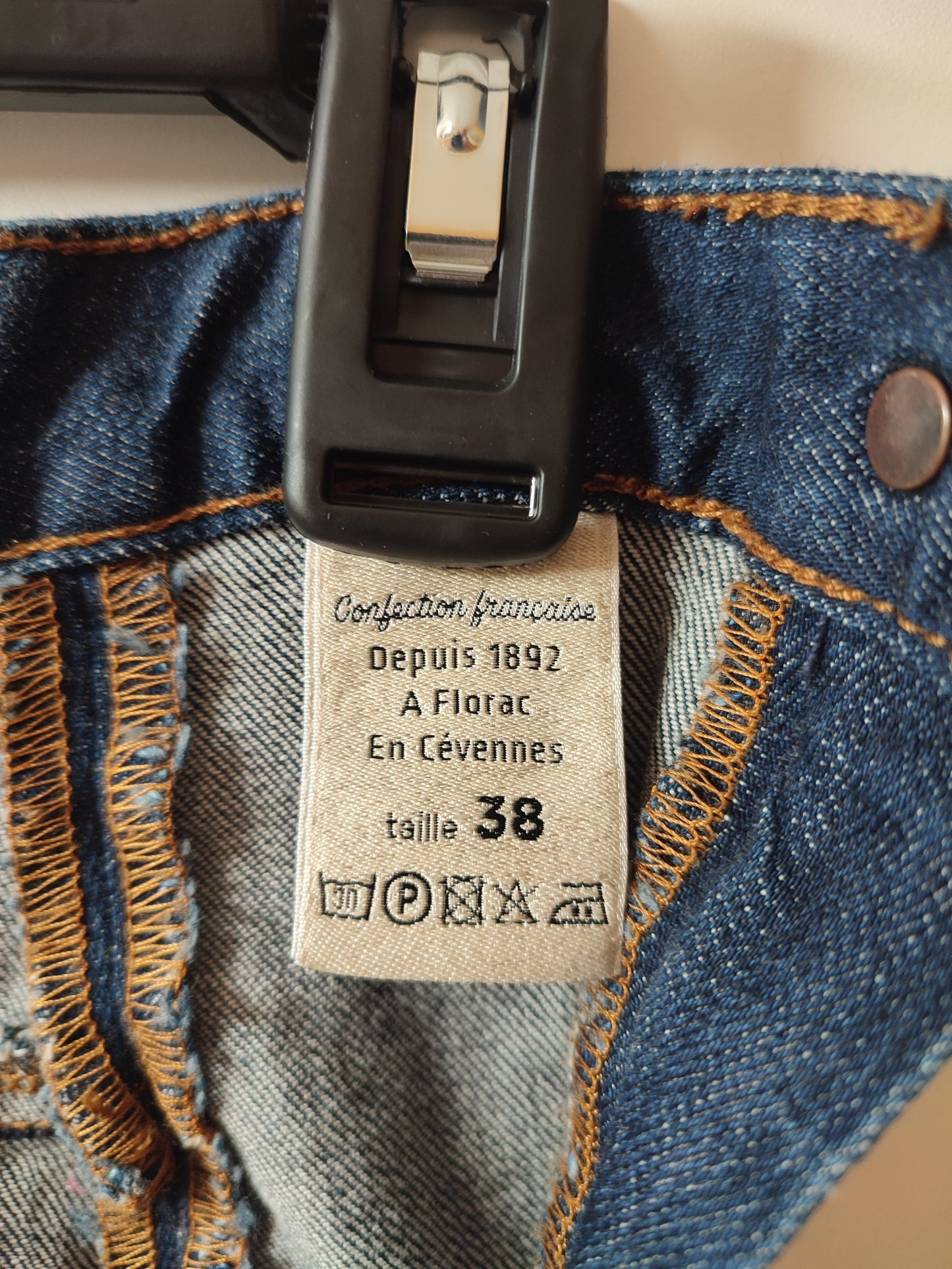 Jupe en jean crayon taille haute Coton Bio - Agathe