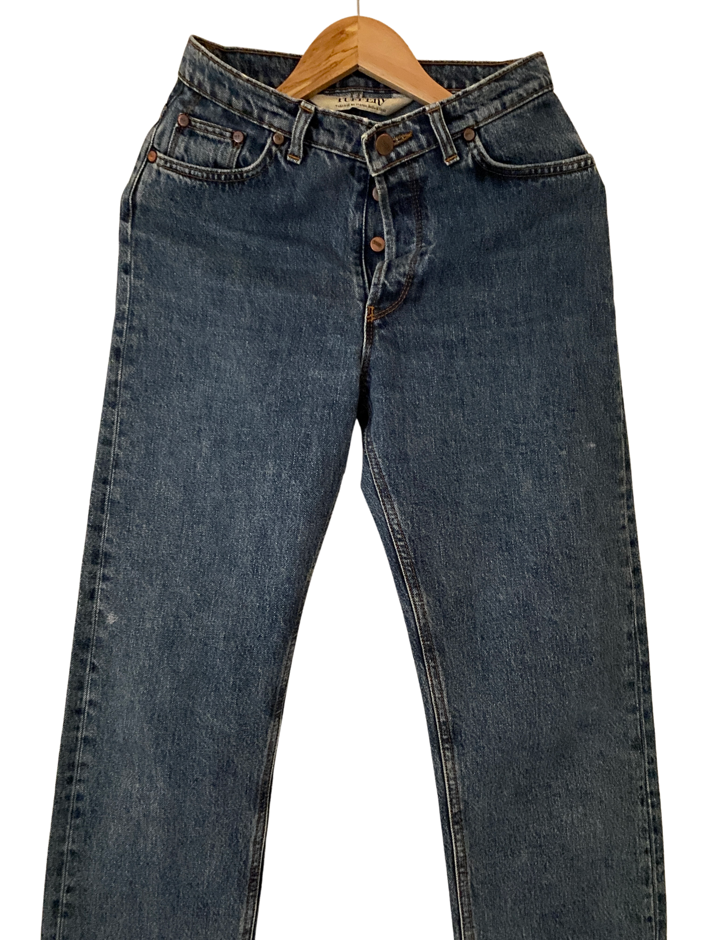 Jean femme droit taille haute Stonewashed - Apoline