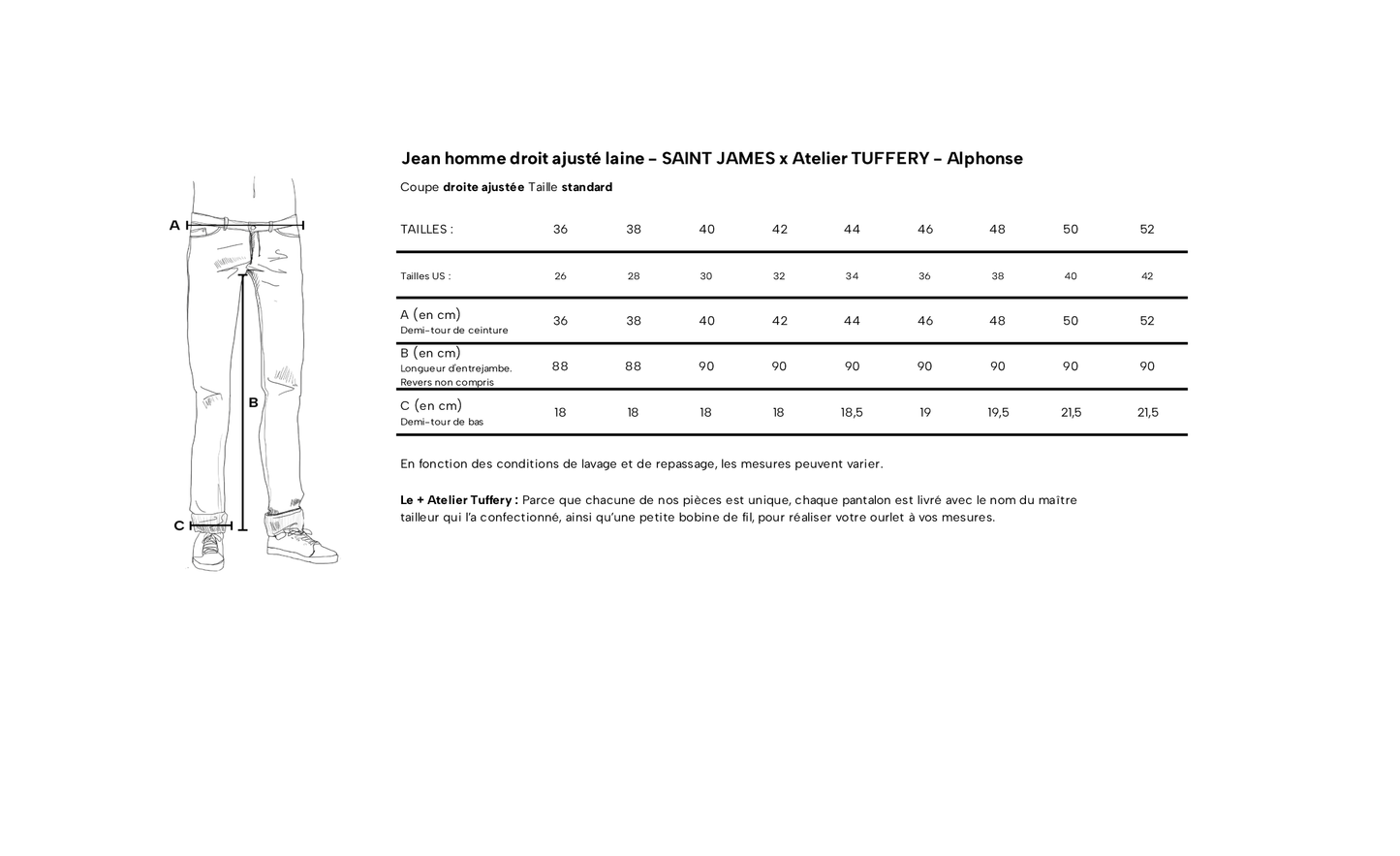 Jean laine – SAINT JAMES x Atelier TUFFERY – Alphonse
