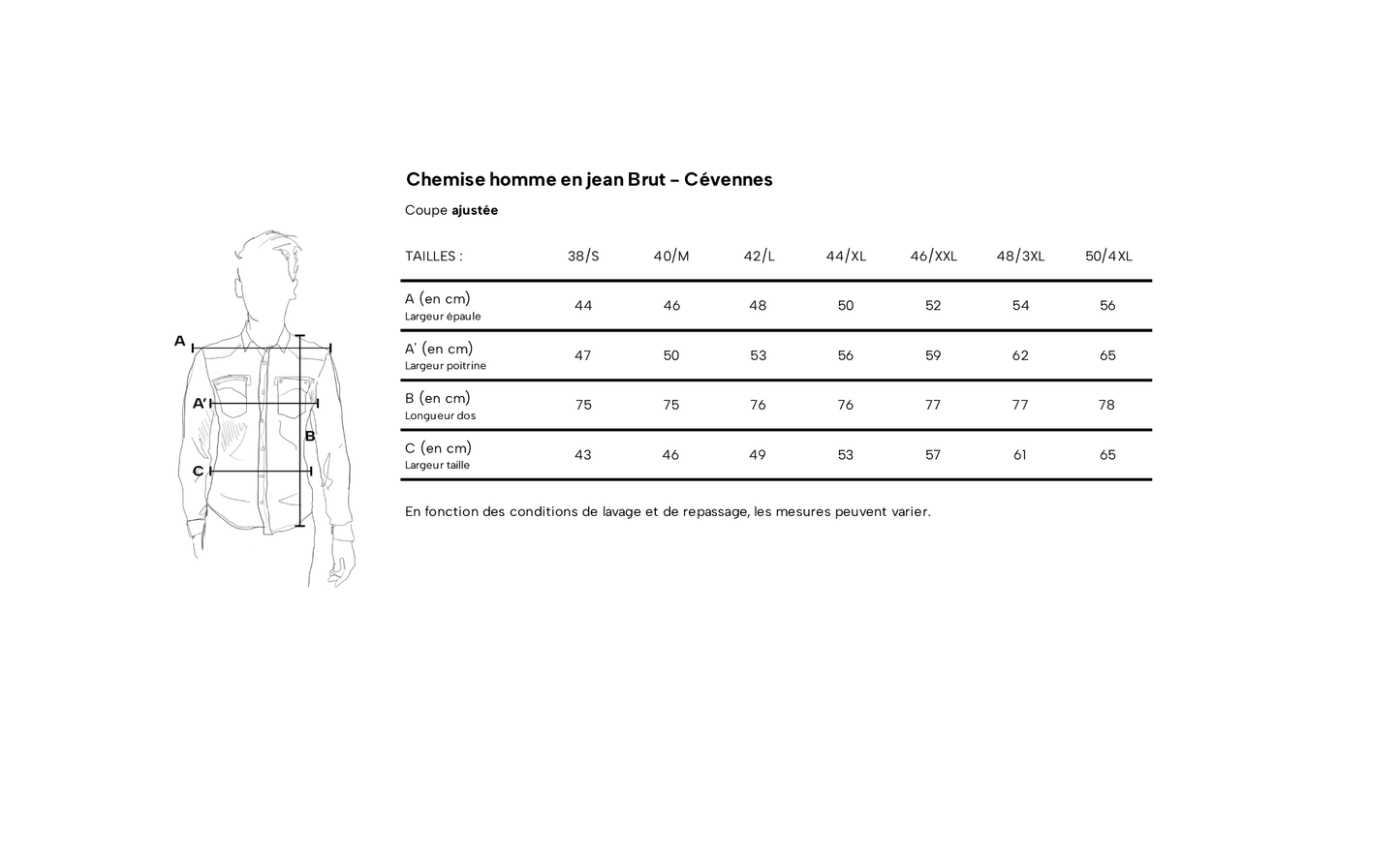 Chemise en jean Brut - Cévennes
