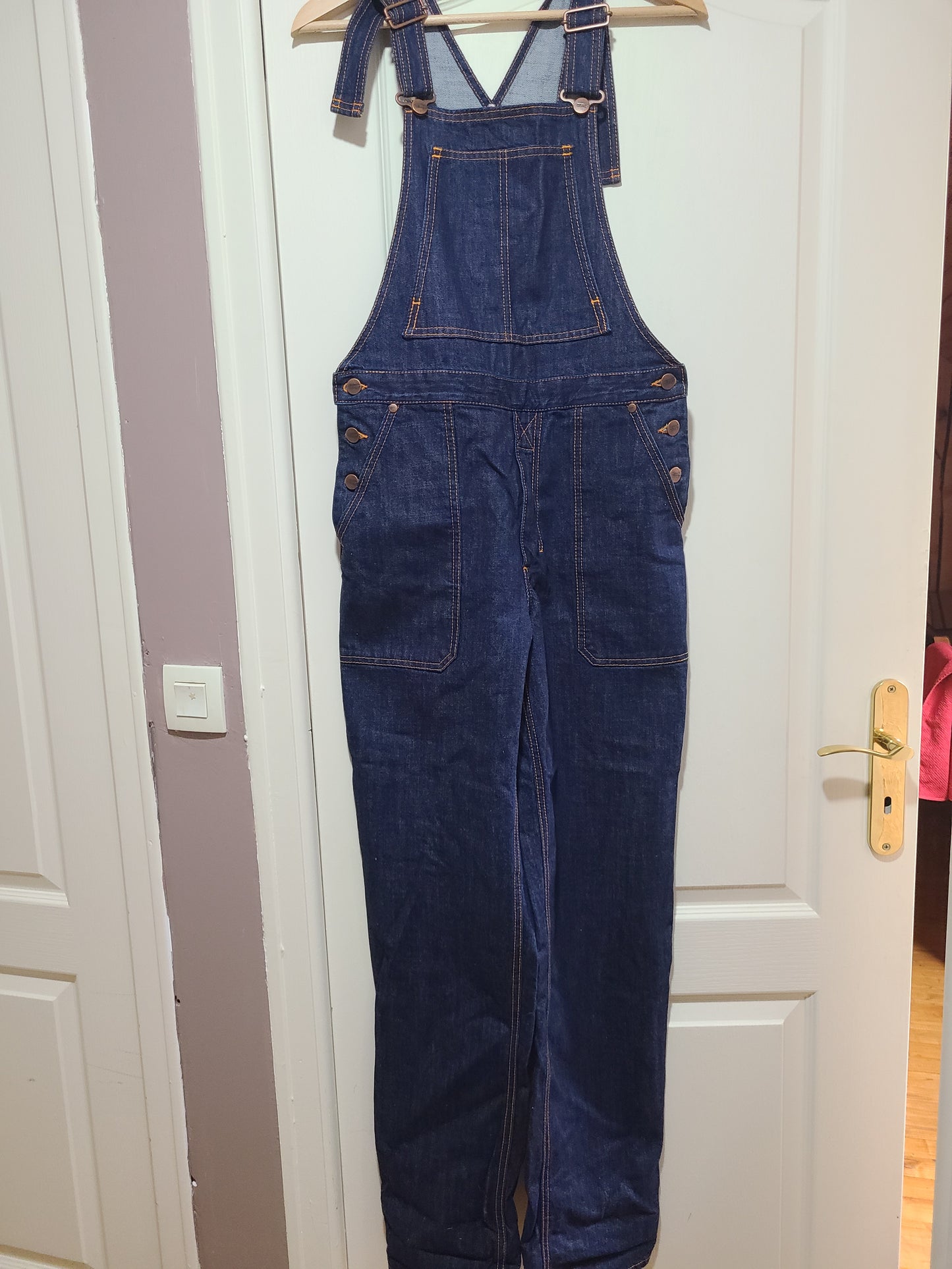 Salopette jean bio indigo naturel - André