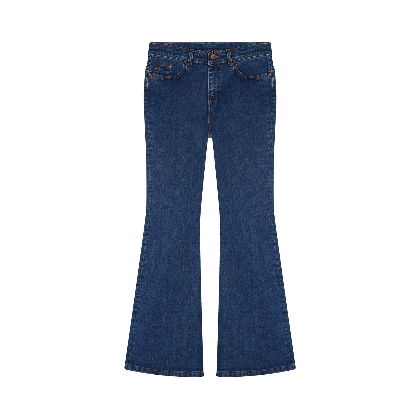 Jean femme flare taille semi-haute Stonewashed - Margot