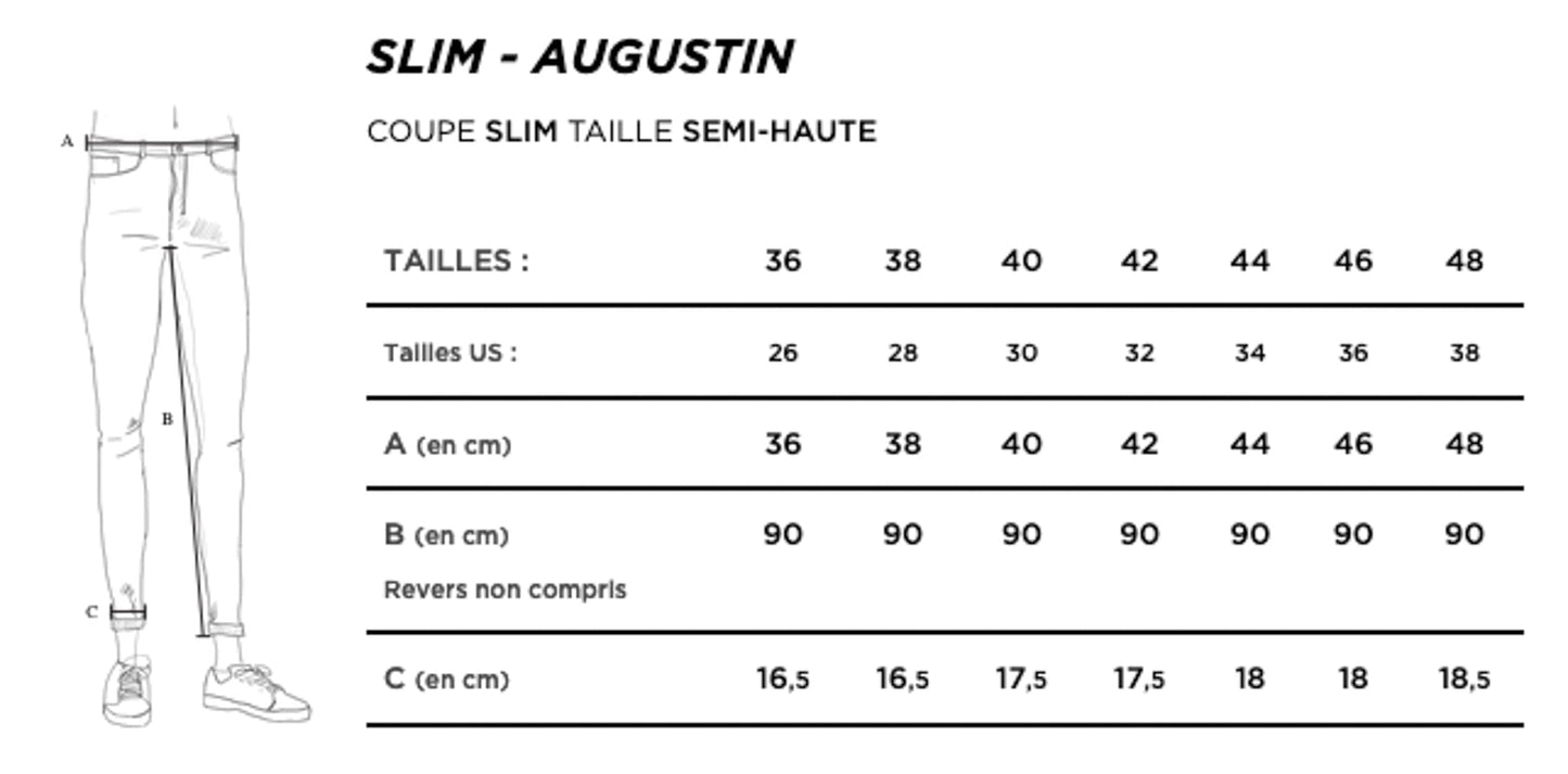 Jean droit ajusté Brut Alpine - Alphonse