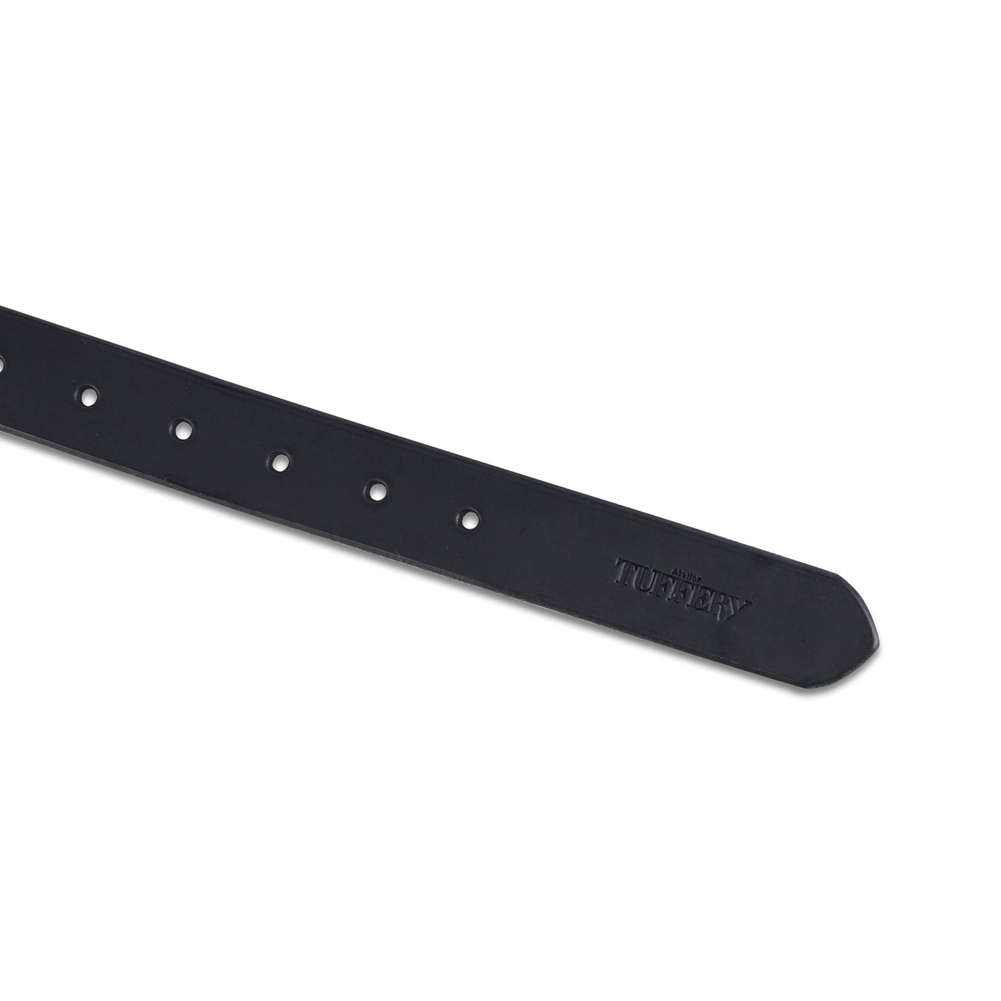 Ceinture mixte fine en cuir noir