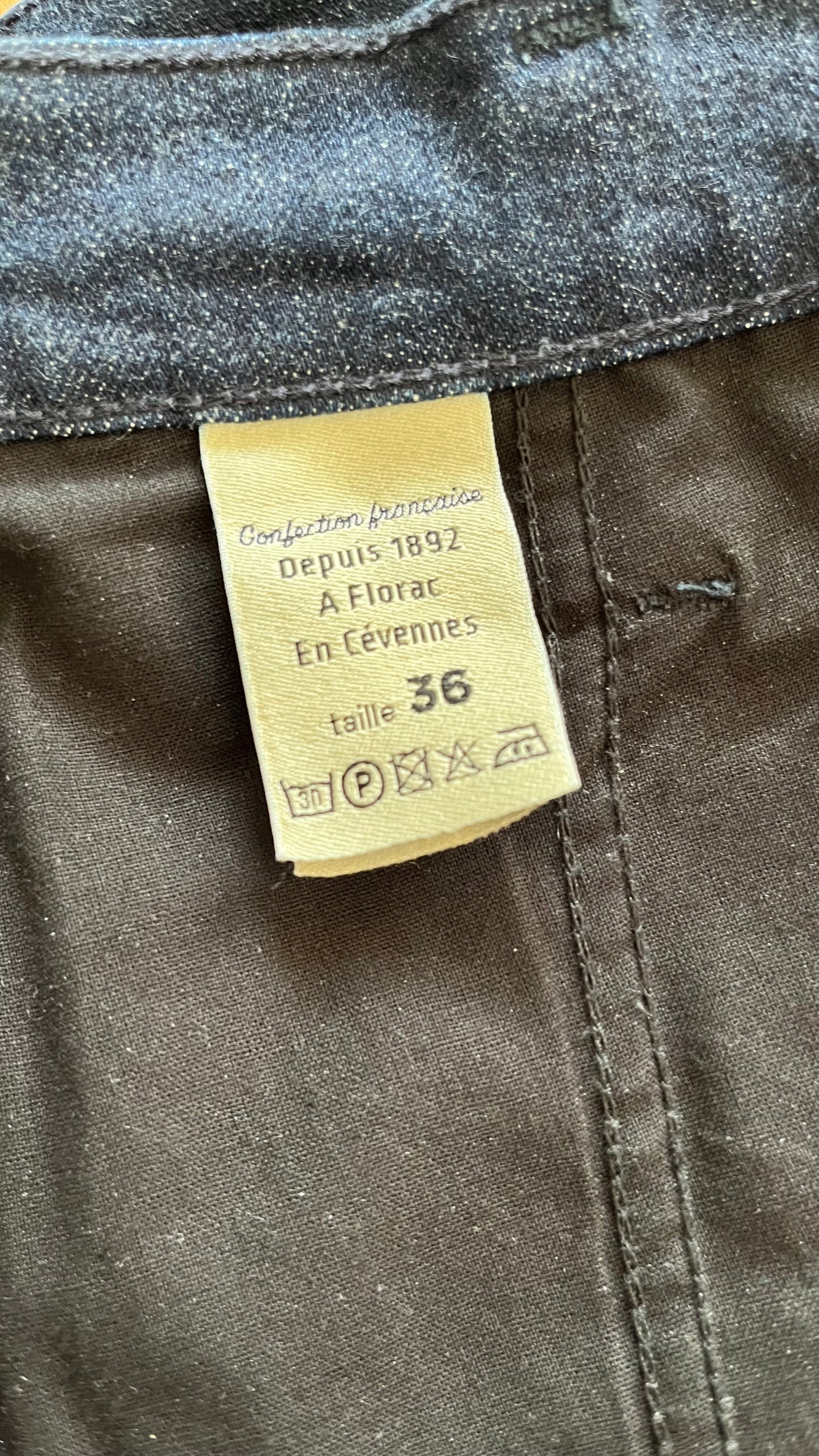 Chino ajusté taille haute Brut Coton Bio - Léonie