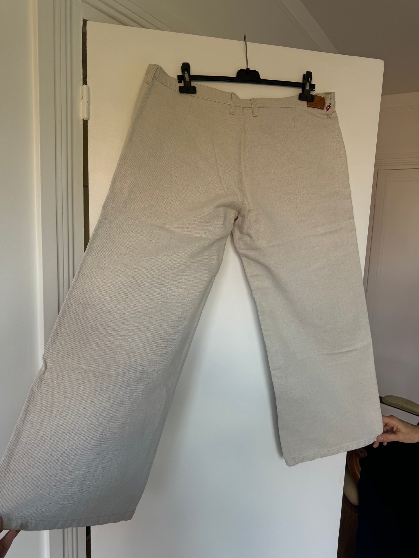Pantalon femme droit taille haute Chanvre Naturel - Gabi