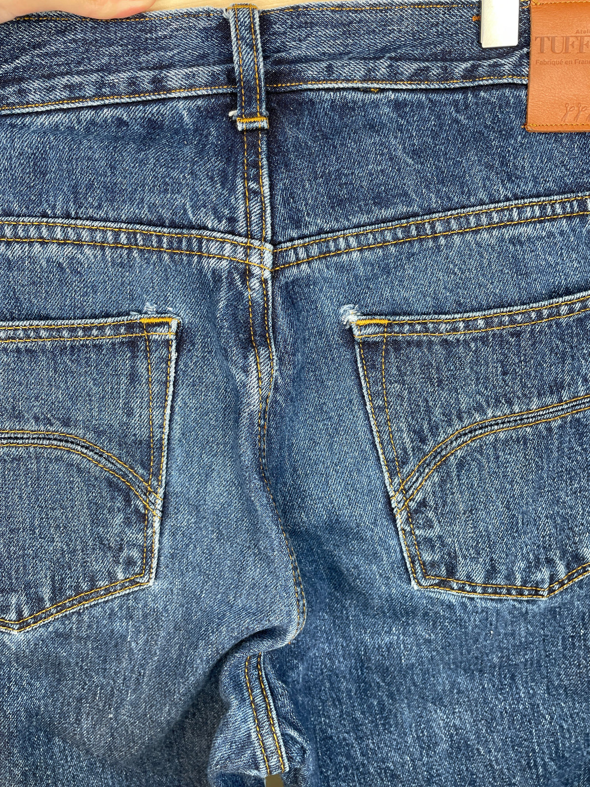 Jean homme droit taille haute Stonewashed - Célestin