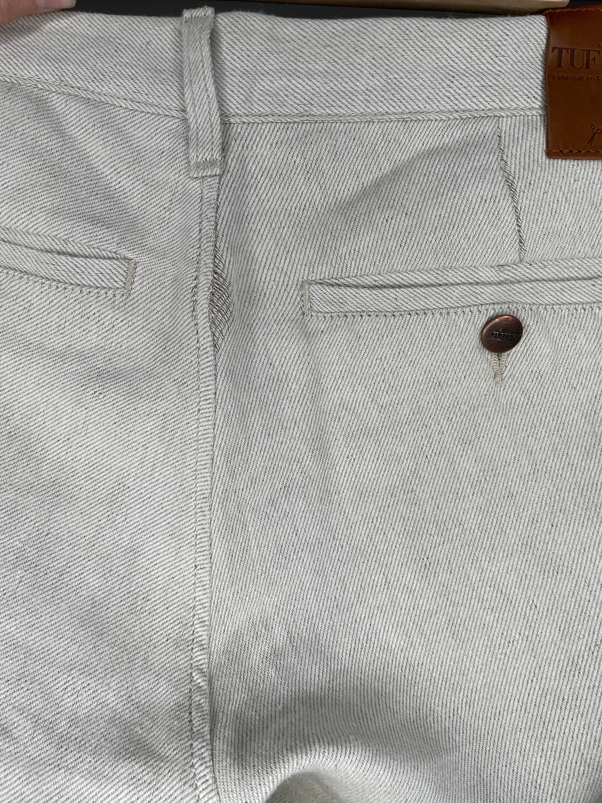 Chino homme droit ajusté Chanvre Naturel - Ernest