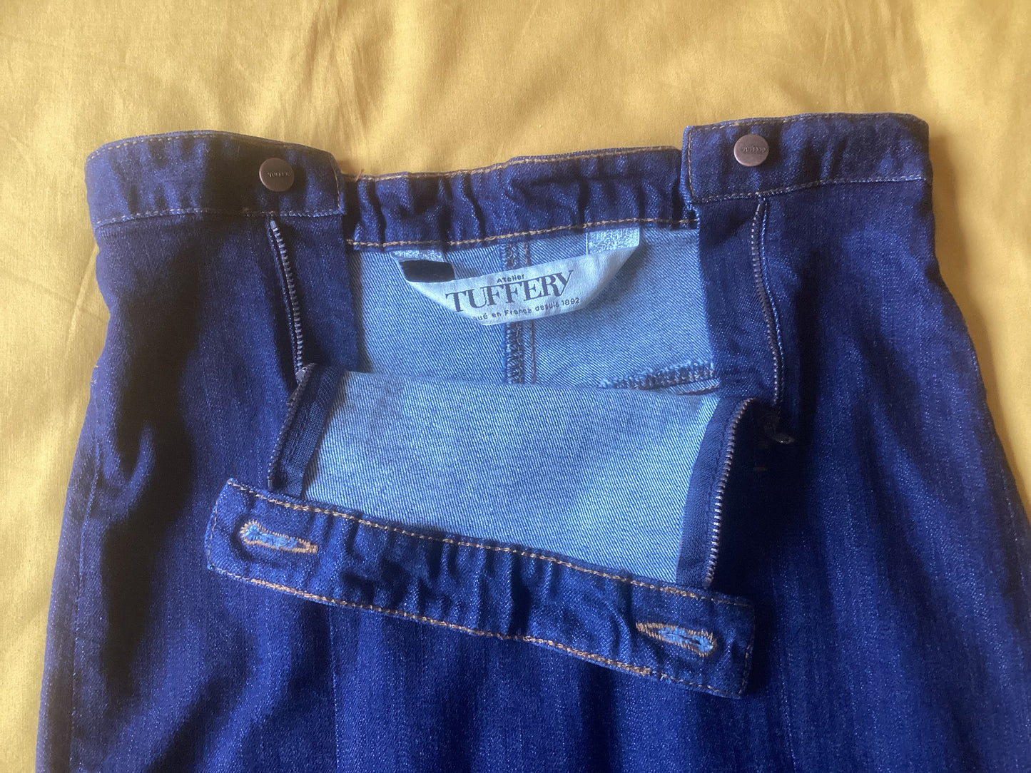 Jupe en jean crayon taille haute Coton Bio-AGATHE