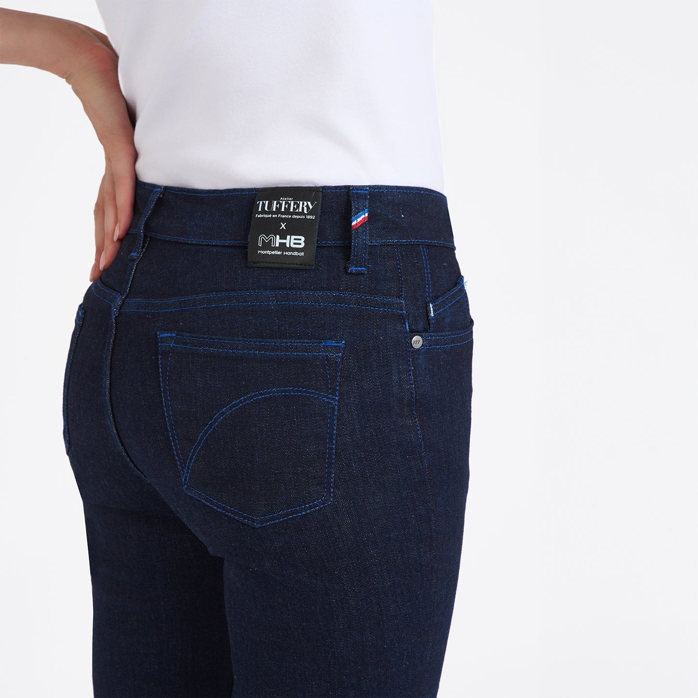Jean femme ajusté taille standard Brut MHB x Atelier TUFFERY - Augusta