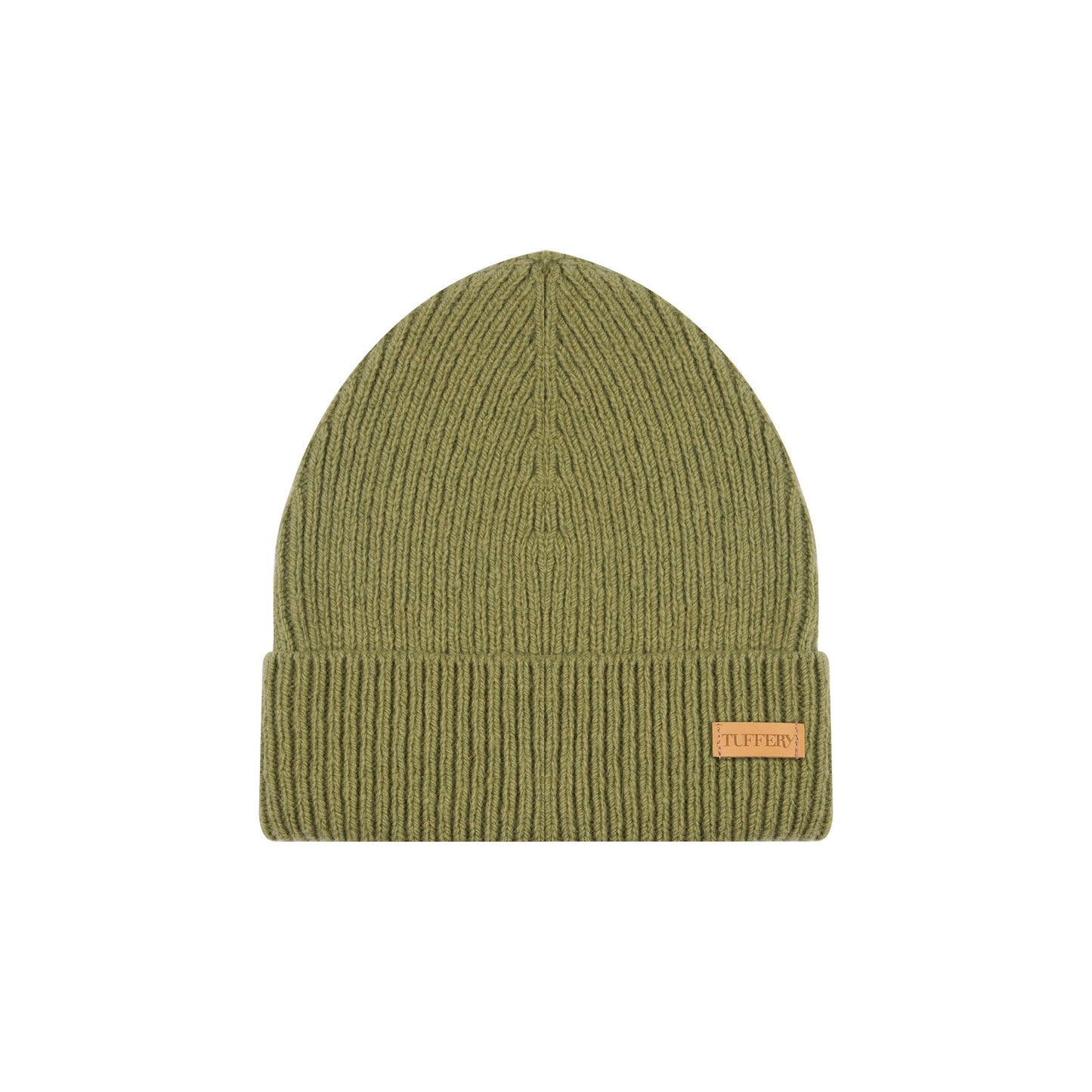 Bonnet Vert Kaki en Laine Côtelé