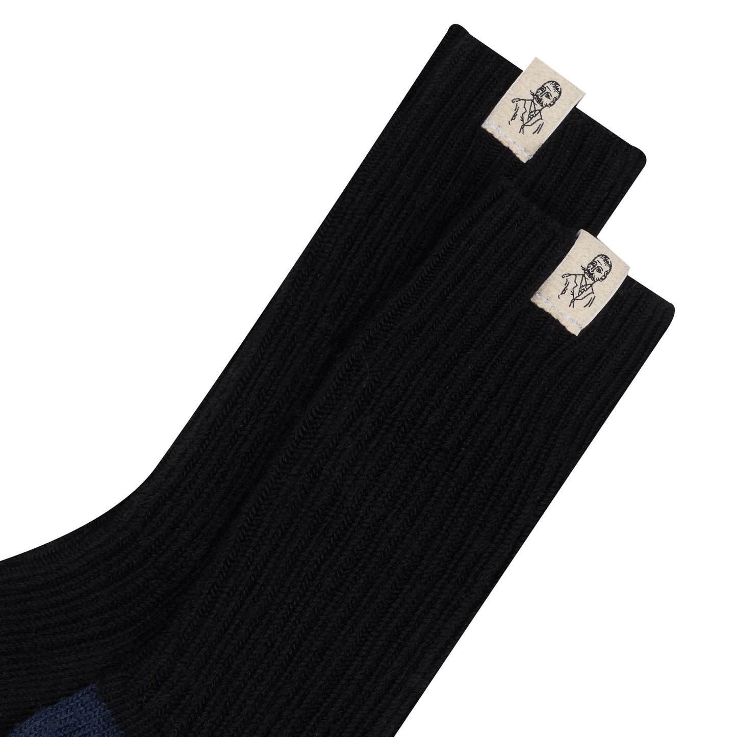Chaussettes épaisses en Laine Noir et Marine