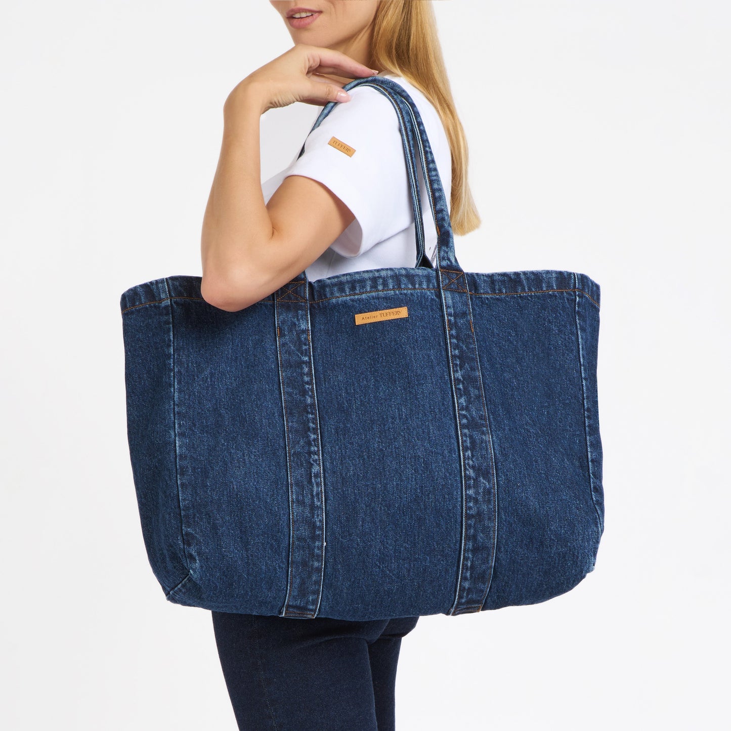 Grand sac cabas Stonewashed