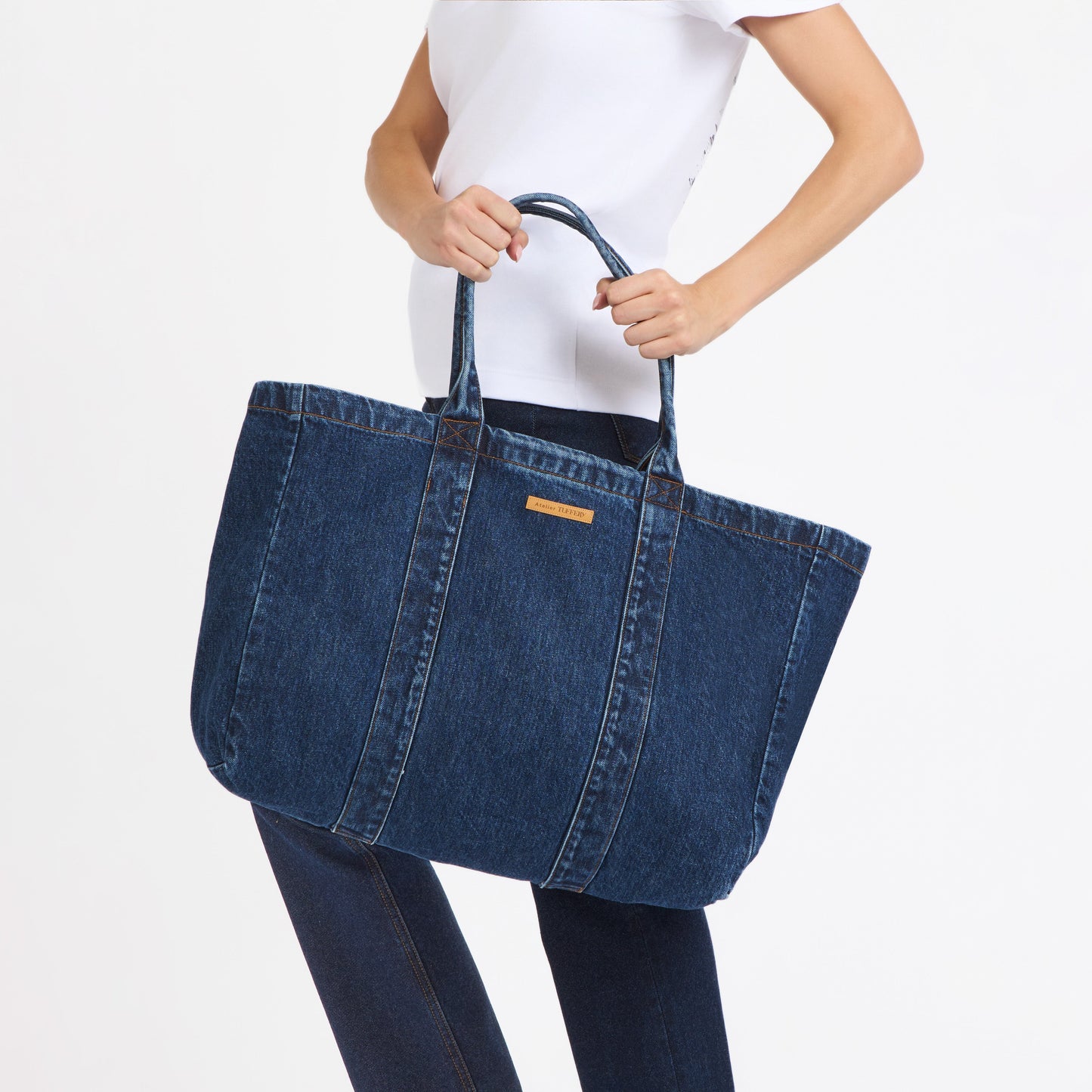 Grand sac cabas Stonewashed
