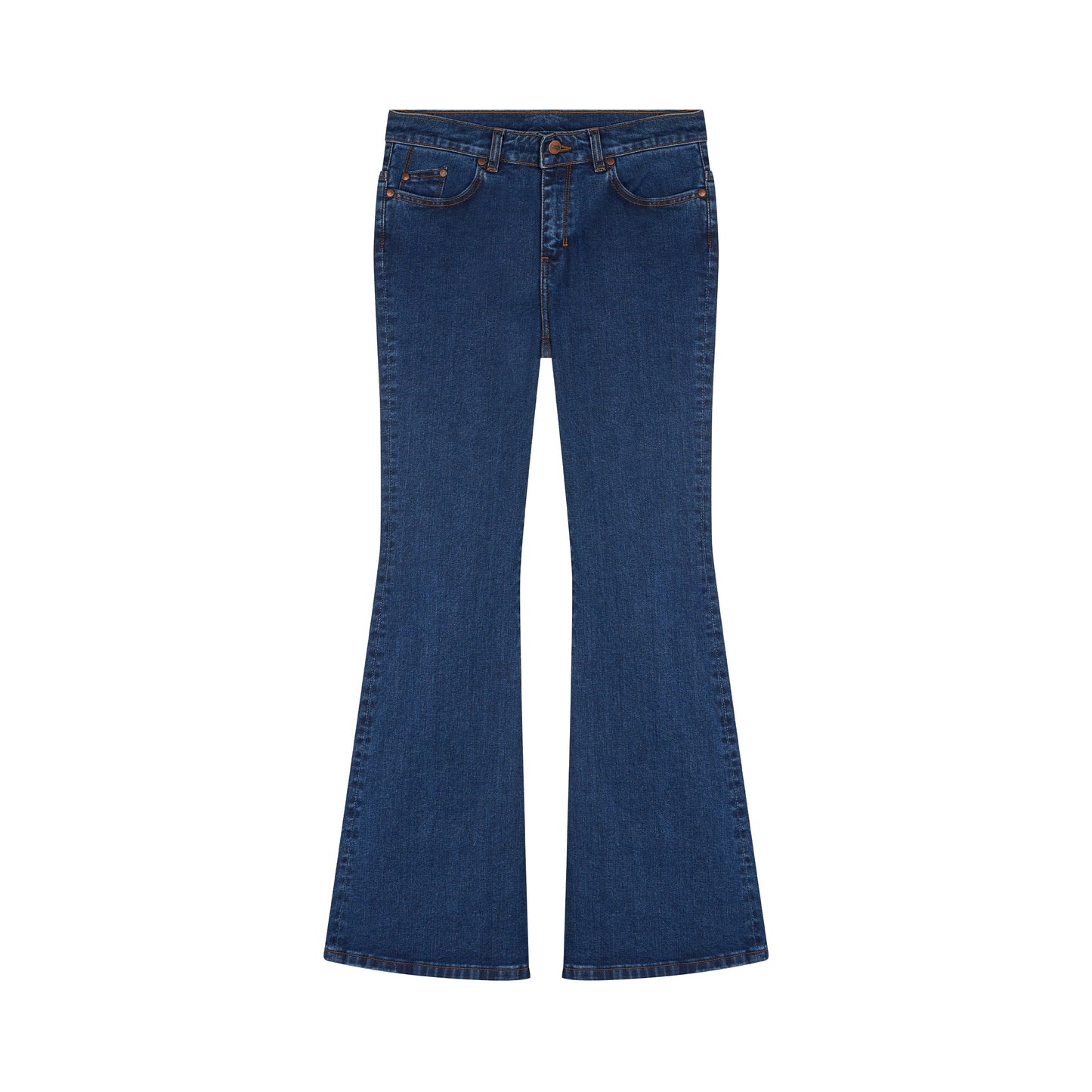 Jean femme flare taille semi-haute Stonewashed - Margot