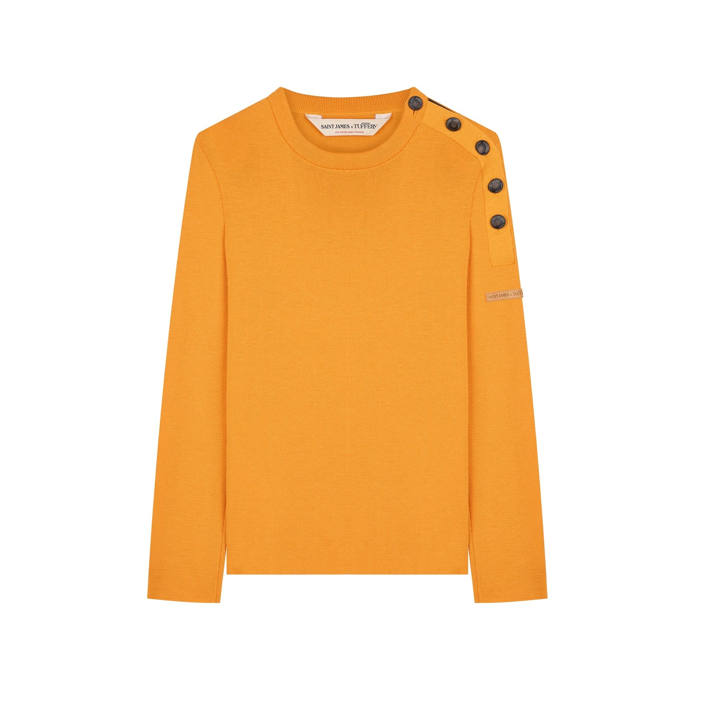 Pull femme laine ocre – SAINT JAMES x Atelier TUFFERY - Transmission